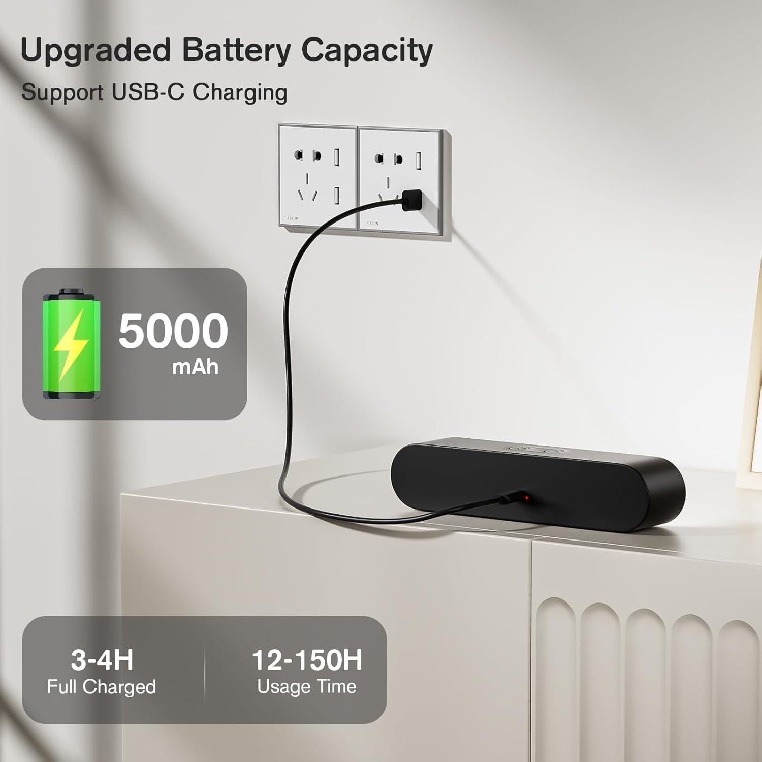 Aplique de Pared Inalámbrico Hensam LED Recargable 5 Colores