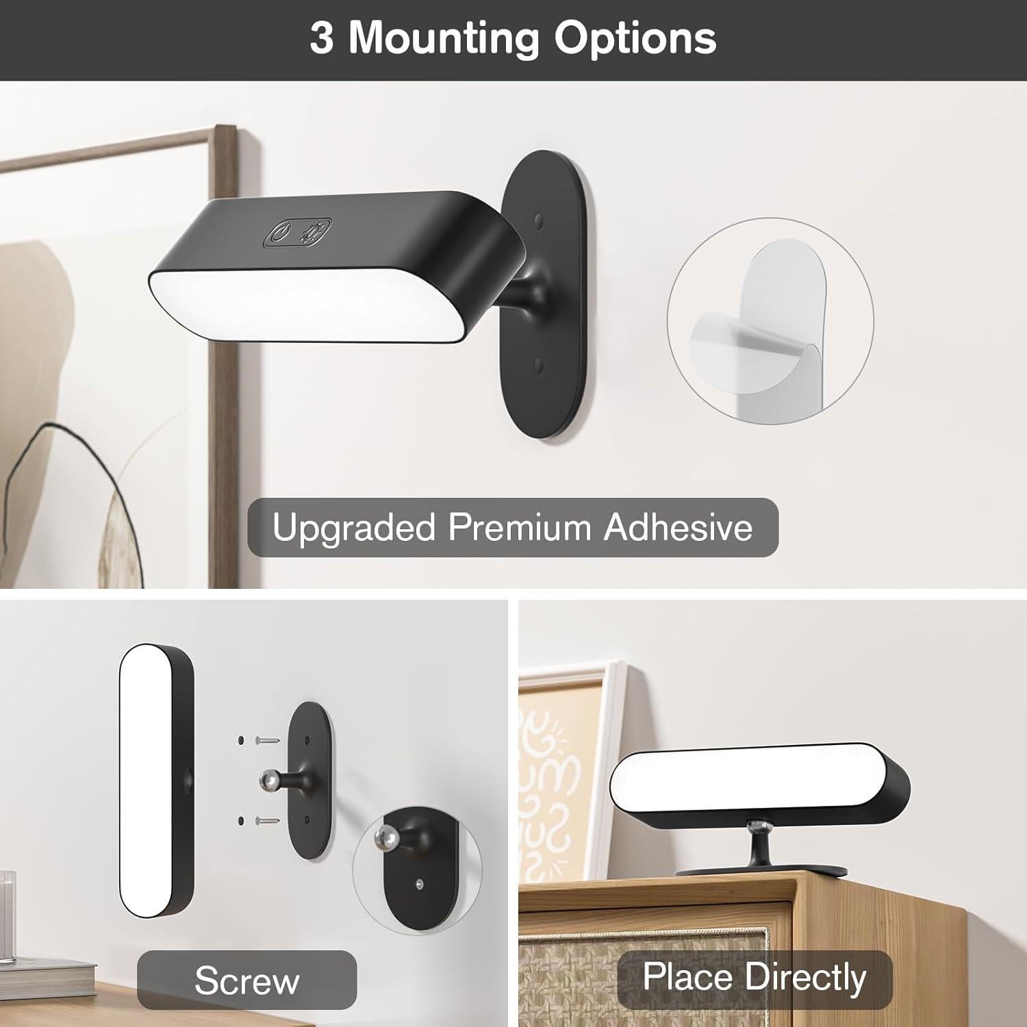 Aplique de Pared Inalámbrico Hensam LED Recargable 5 Colores