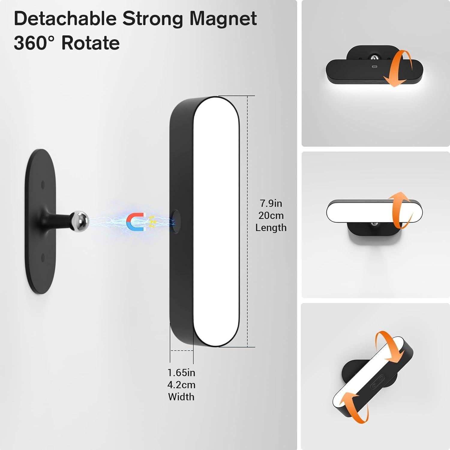 Aplique de Pared Inalámbrico Hensam LED Recargable 5 Colores