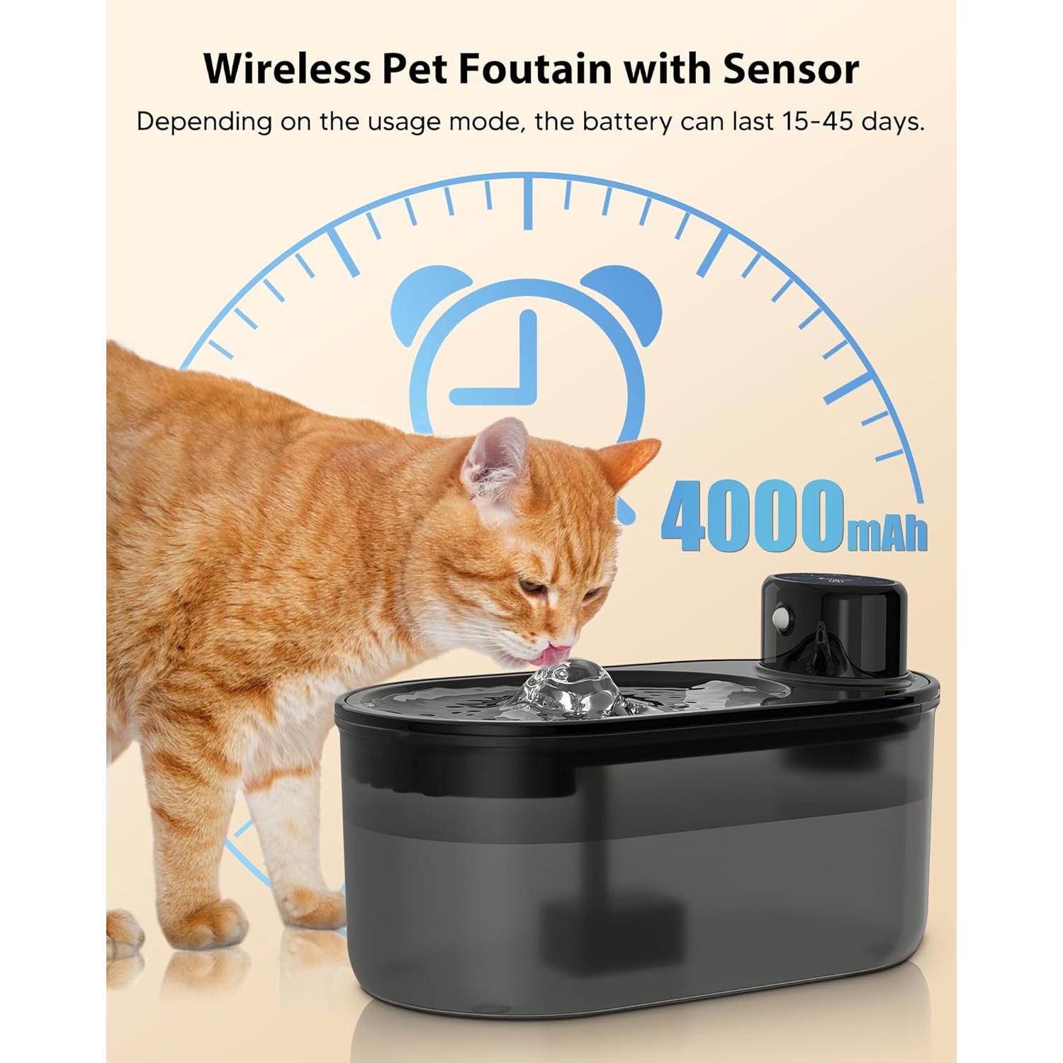 Batería de Repuesto 4000mAh para Fuente de Agua Inalámbrica