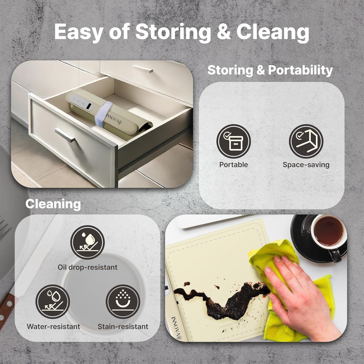 Bandeja Calentadora Eléctrica Innova8 500W 6 Temperaturas Beige