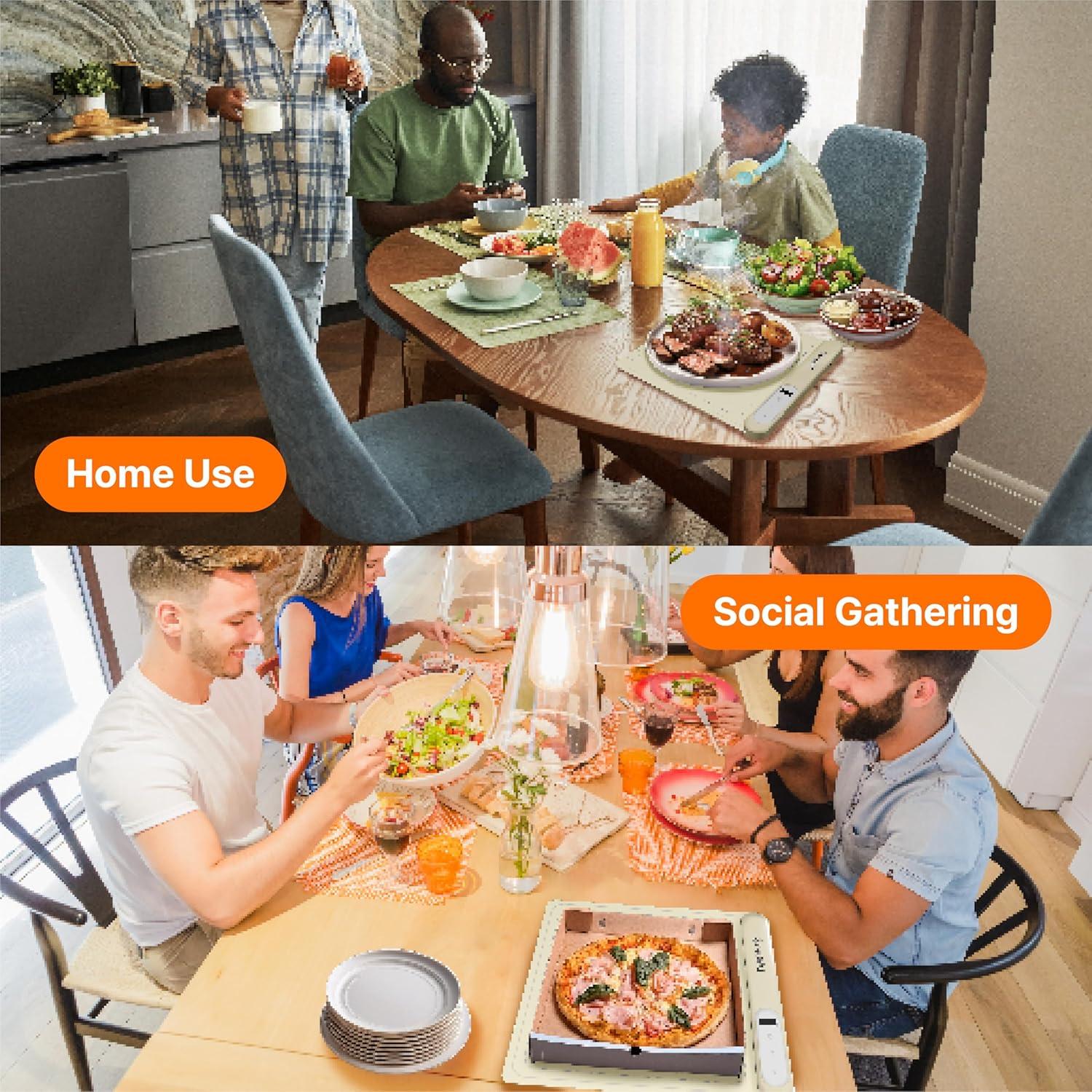 Bandeja Calentadora Eléctrica Innova8 500W 6 Temperaturas Beige