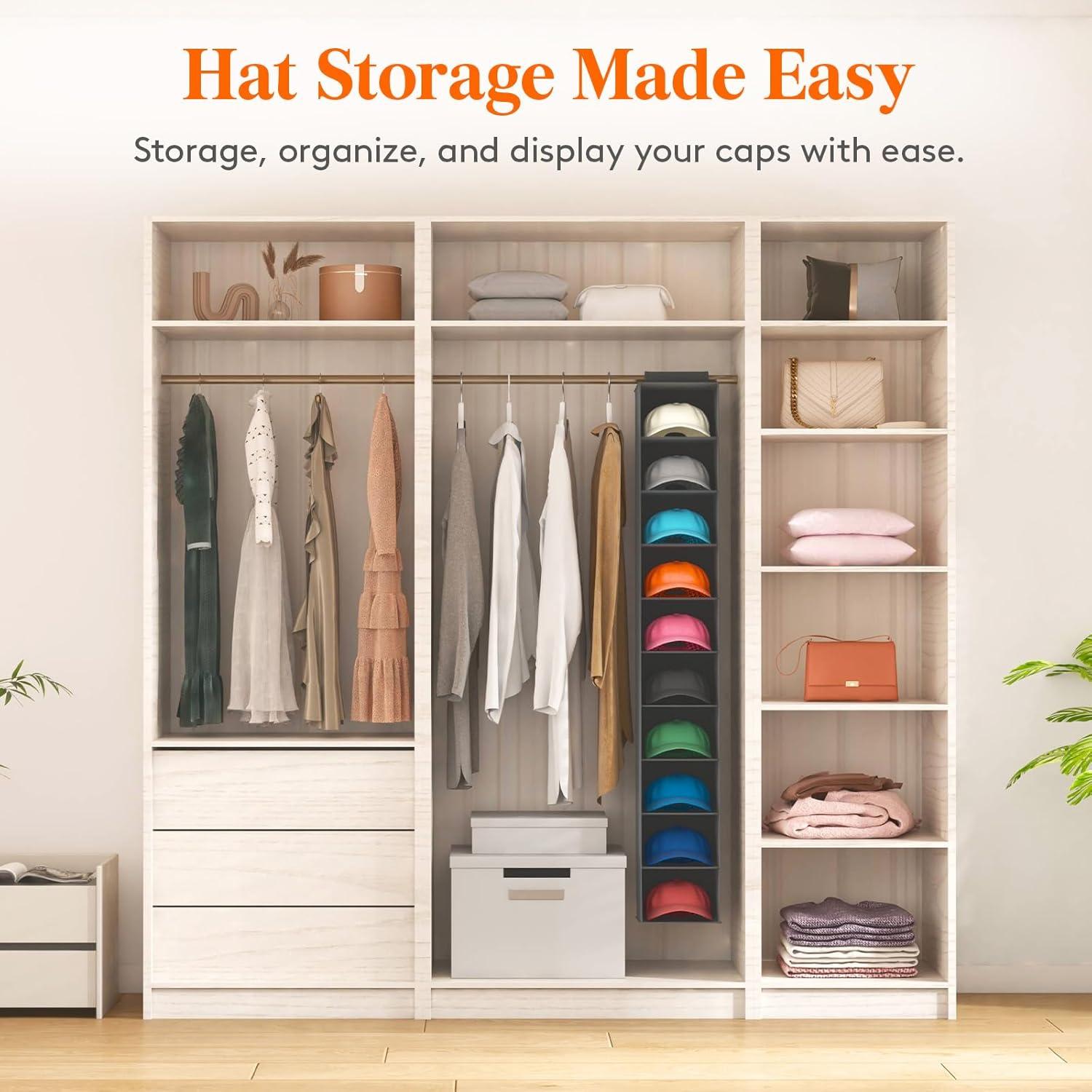 Organizador de Sombreros Lifewit 10 Compartimentos Negro 147cm