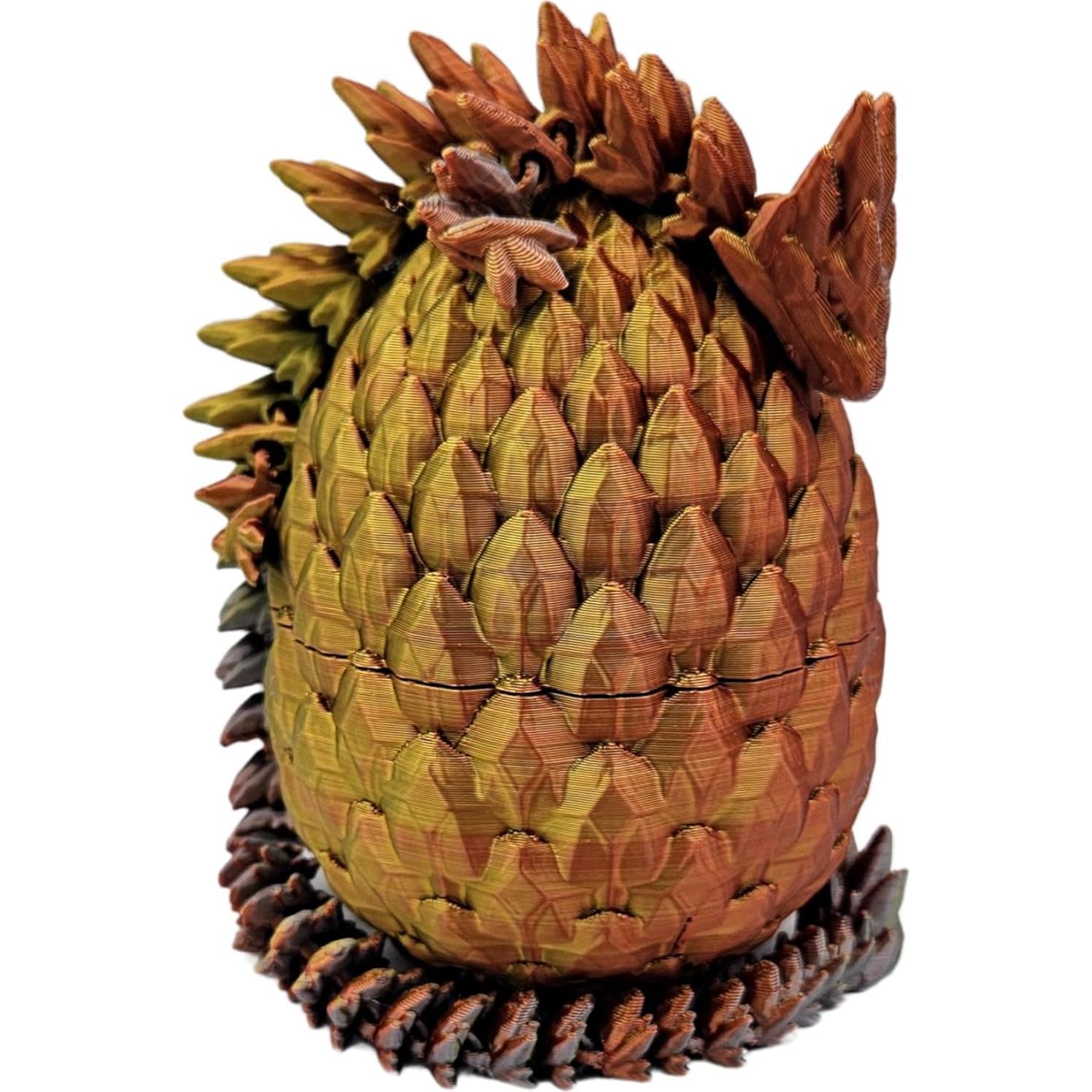 Huevo de Dragón Sorpresa 3D - Dragones Articulados Oro Plata