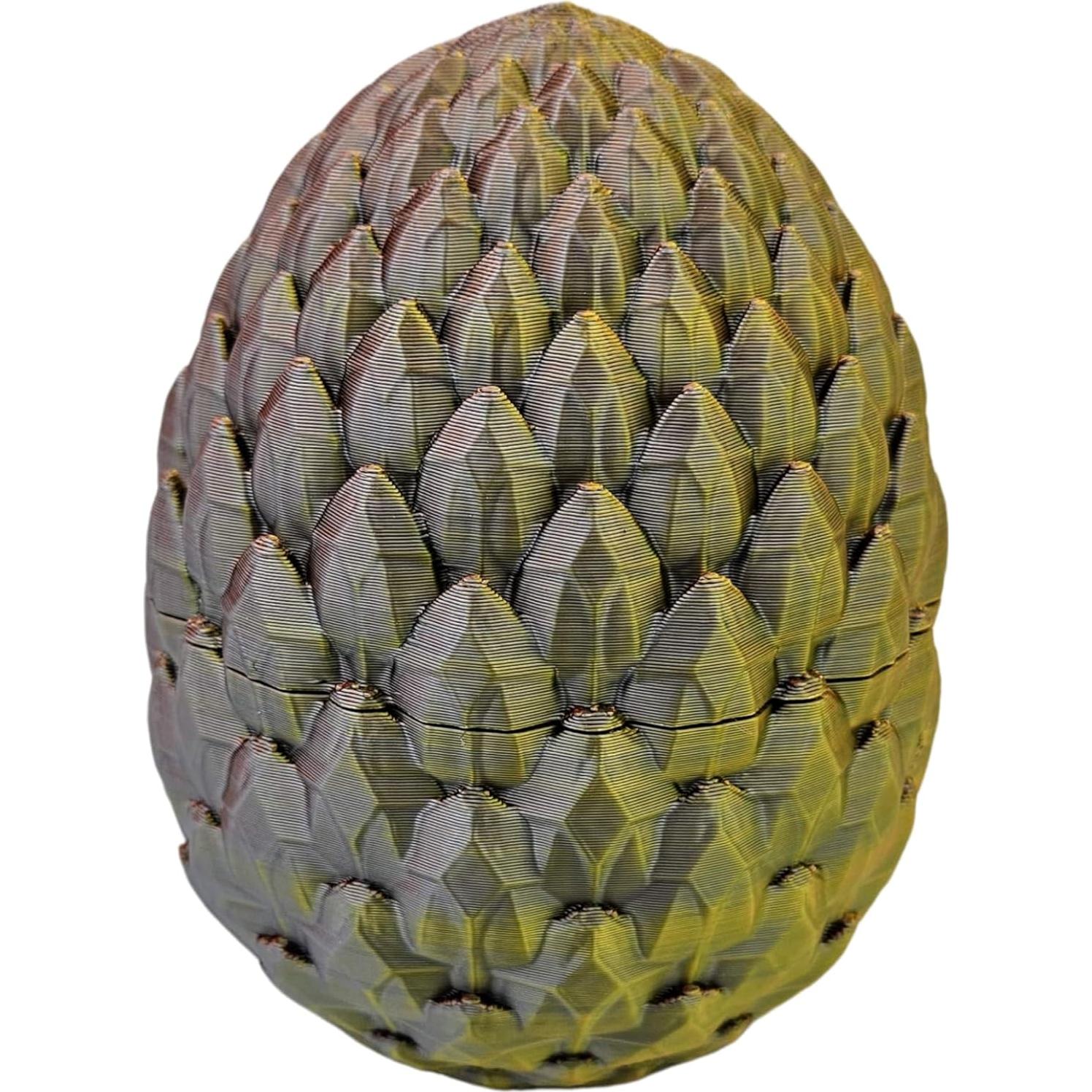 Huevo de Dragón Sorpresa 3D - Dragones Articulados Oro Plata