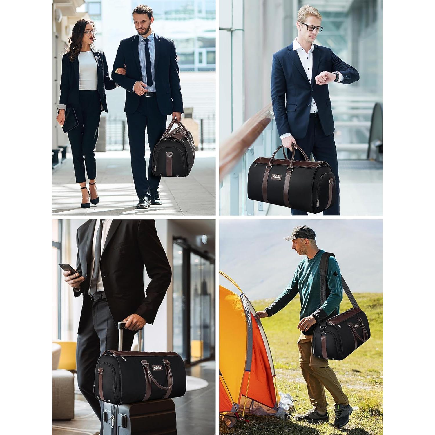 Bolsa de Viaje Duffle Jiefeike 2 en 1 con Compartimento para Zapatos