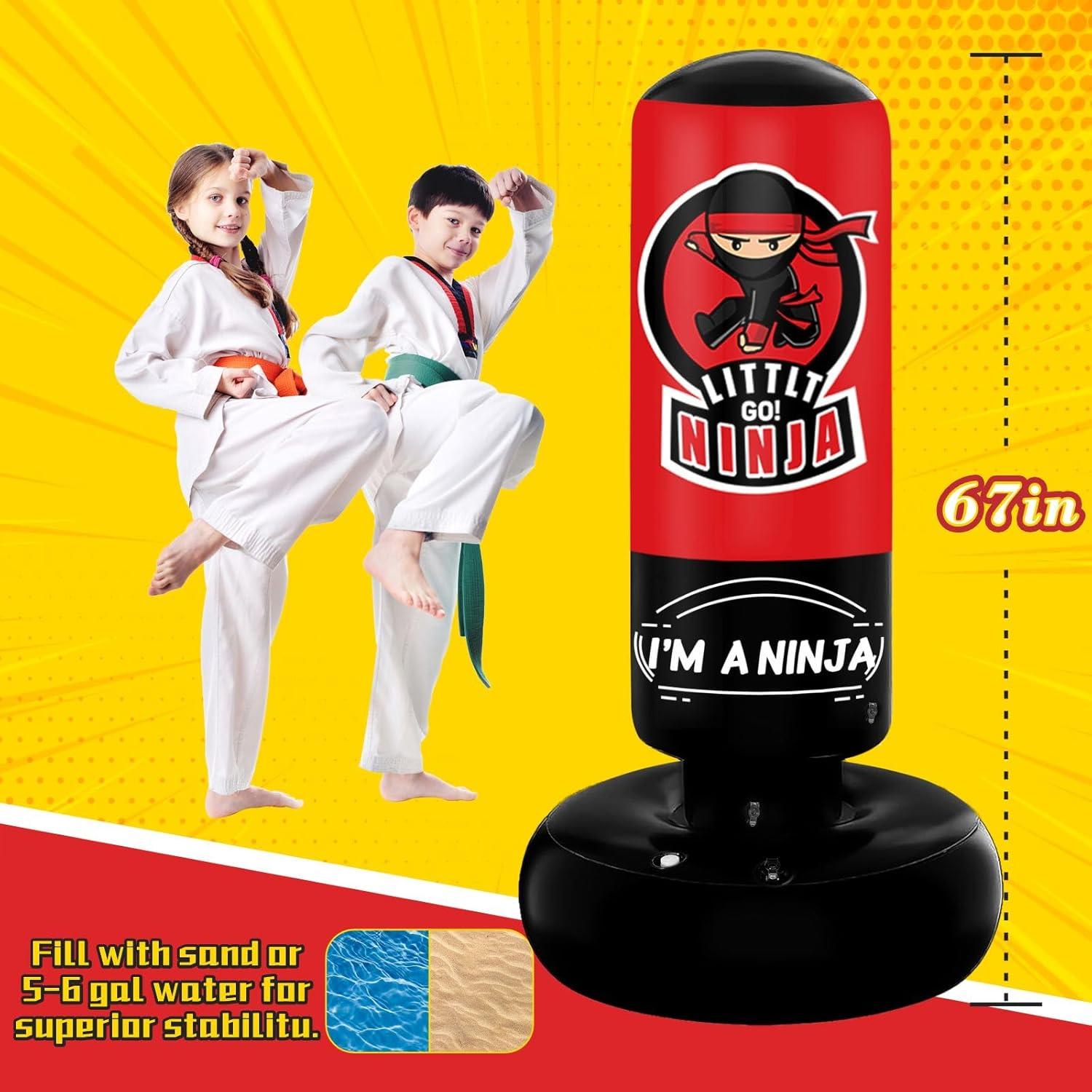 Saco de Boxeo Inflable VCOLAN para Niños 170 cm Estable