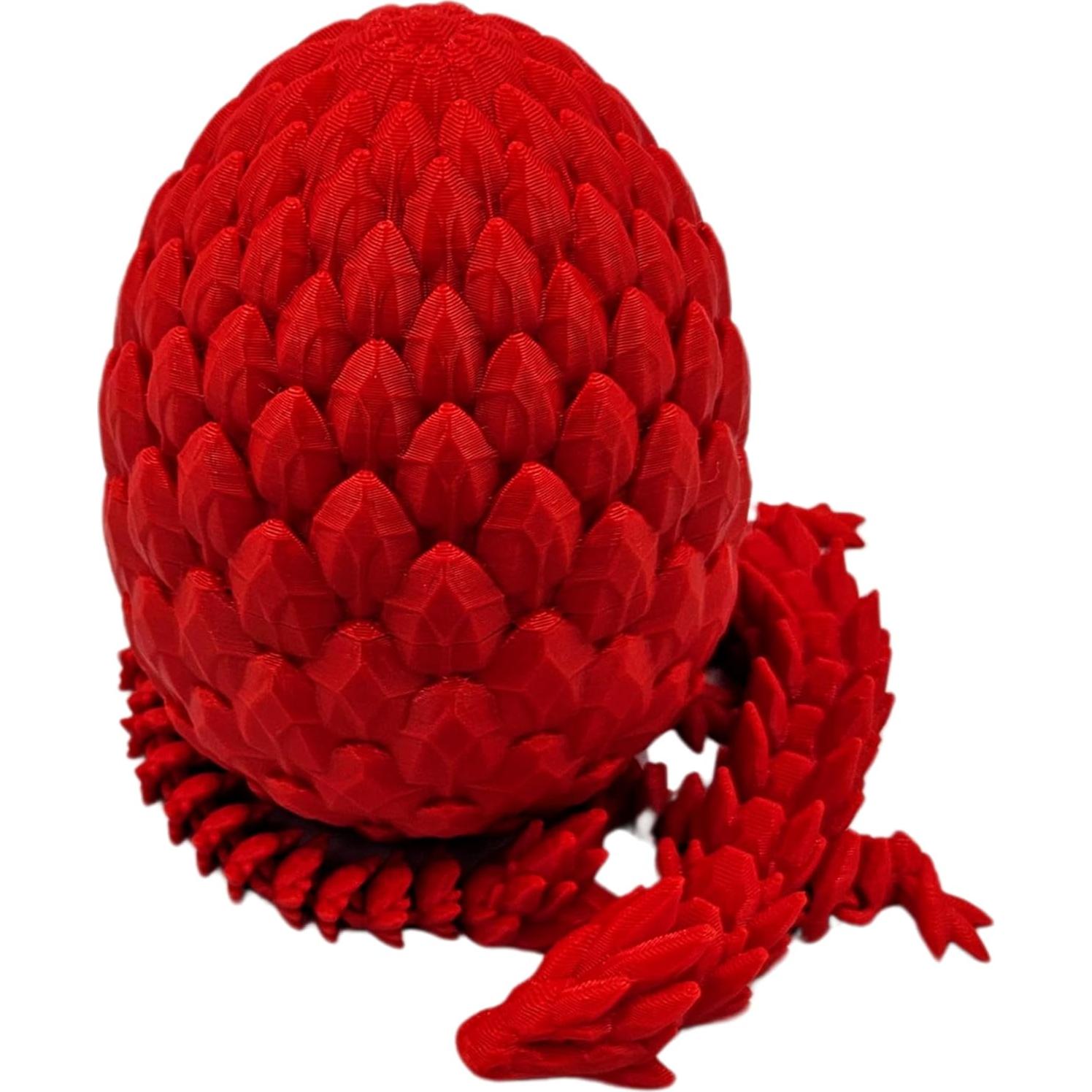 Huevo de Dragón Sorpresa 3D - Dragón Articulado Rojo