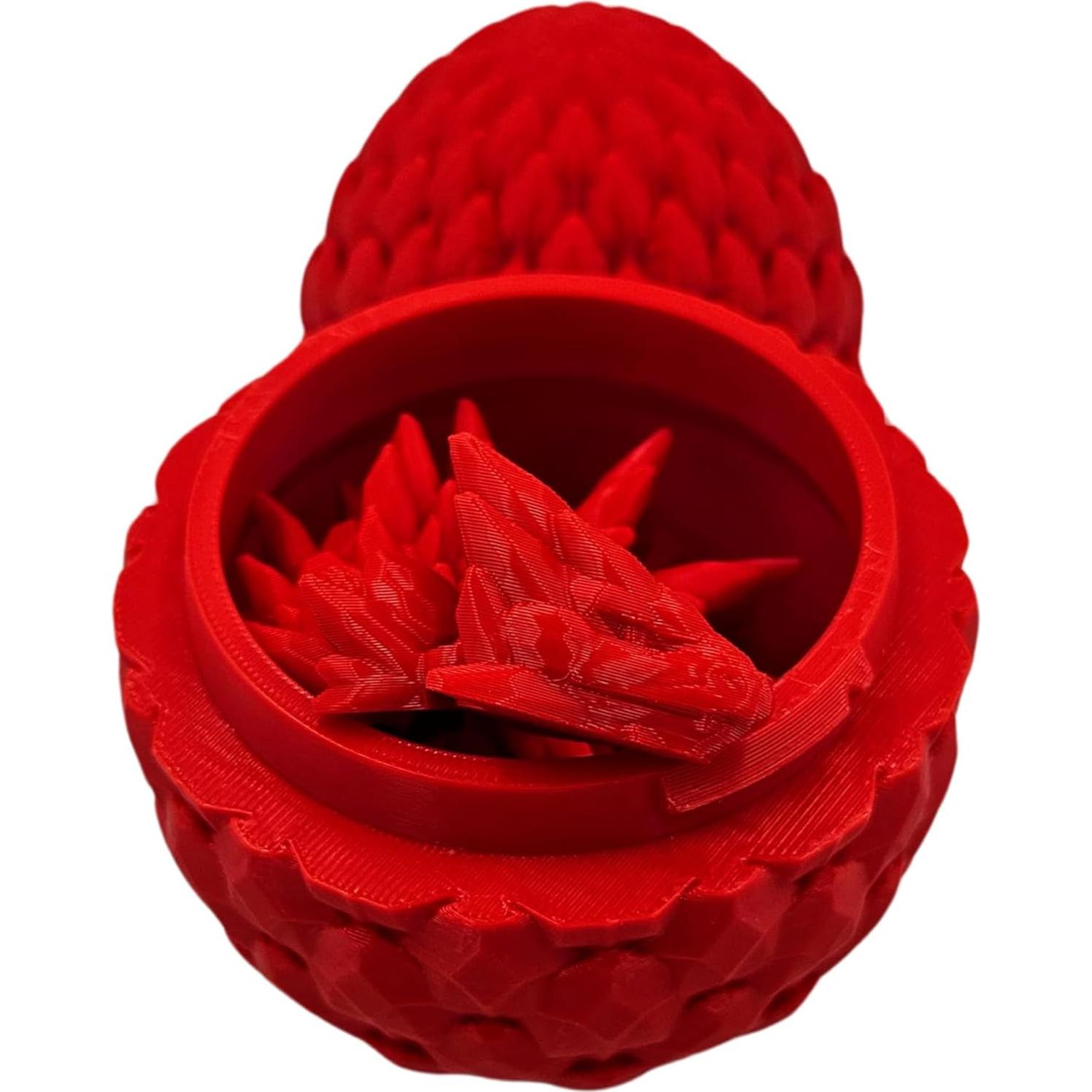 Huevo de Dragón Sorpresa 3D - Dragón Articulado Rojo