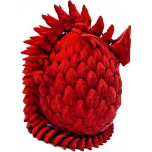 Huevo de Dragón Sorpresa 3D - Dragón Articulado Rojo