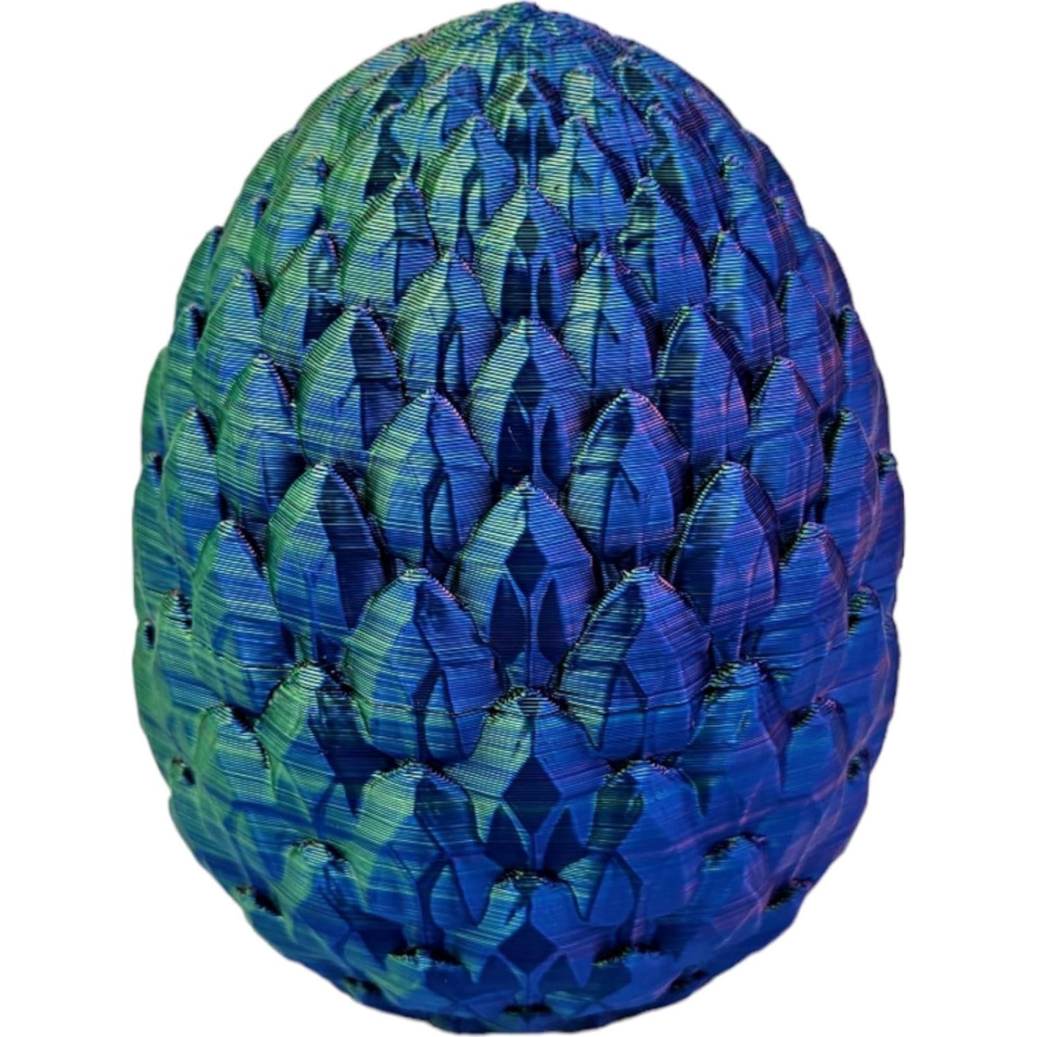 Huevo de Dragón Sorpresa 3D - Dragón Articulado Azul Verde