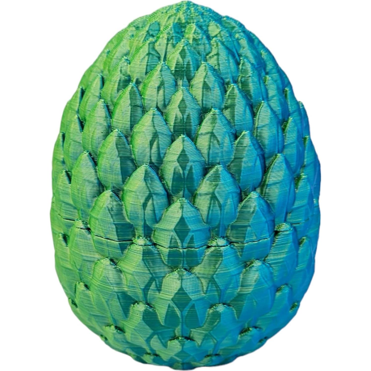 Huevo de Dragón Sorpresa 3D - Dragón Articulado Azul Amarillo