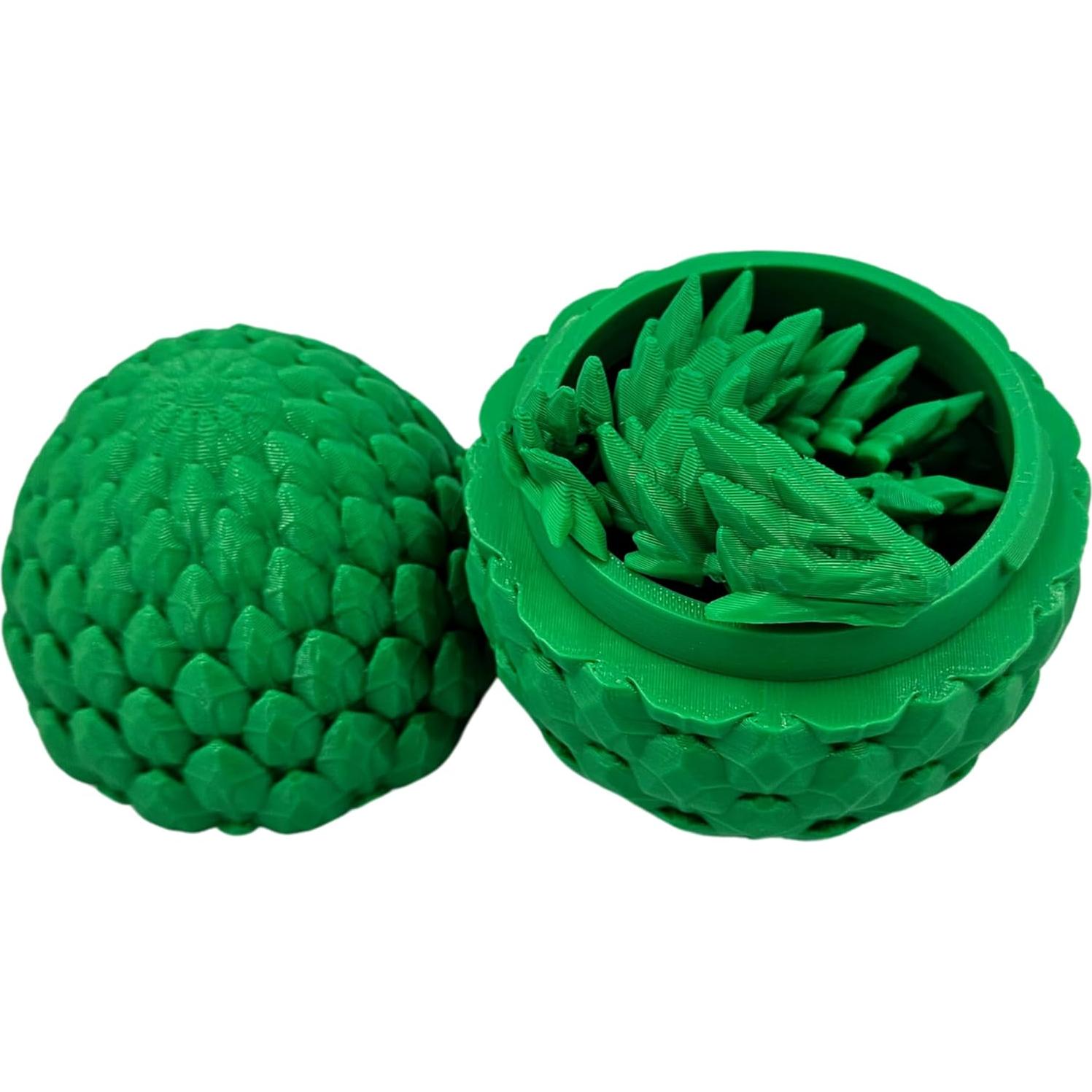 Huevo Dragón Sorpresa 3D 33 cm Verde - Articulado y Suave