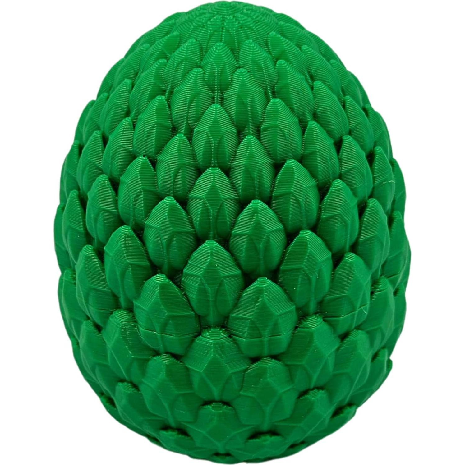 Huevo Dragón Sorpresa 3D 33 cm Verde - Articulado y Suave