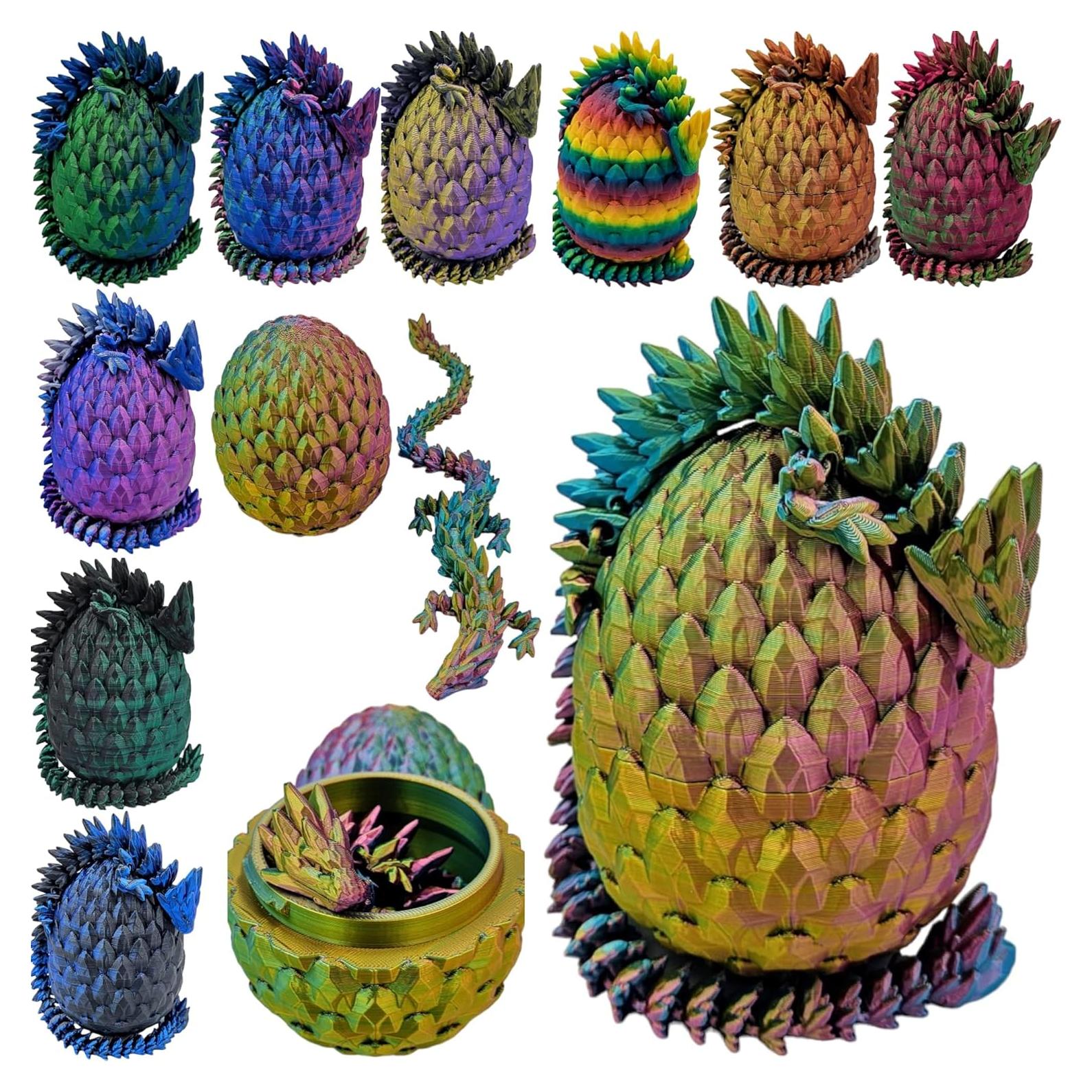 Huevo Dragón Sorpresa 3D Articulado - Dragón de Gema 33 cm