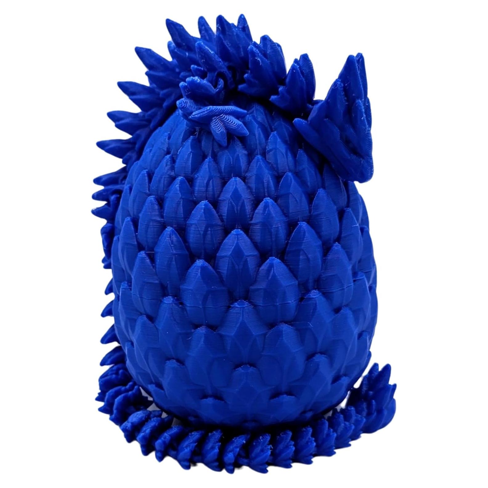 Huevo de Dragón Sorpresa 3D - Dragón Articulado Azul