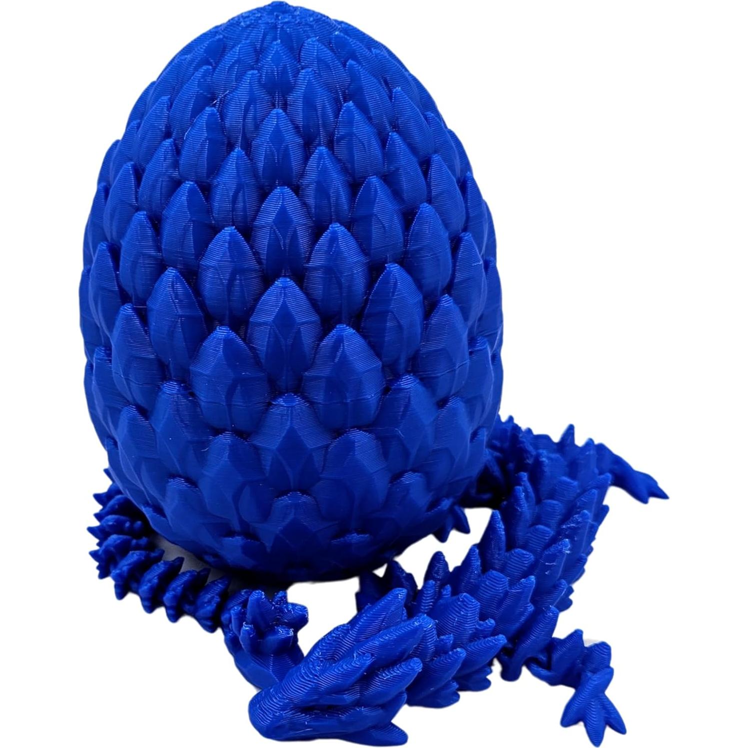 Huevo de Dragón Sorpresa 3D - Dragón Articulado Azul