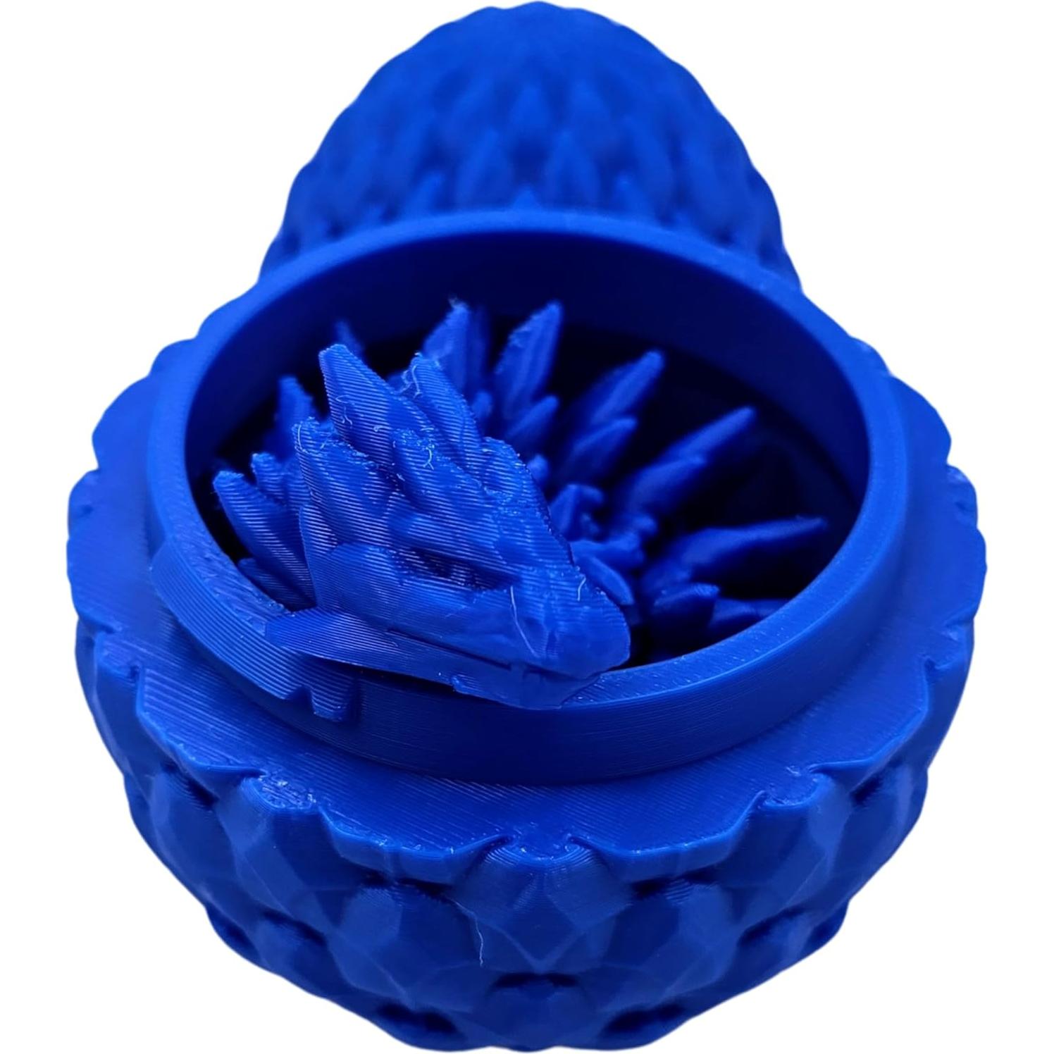 Huevo de Dragón Sorpresa 3D - Dragón Articulado Azul