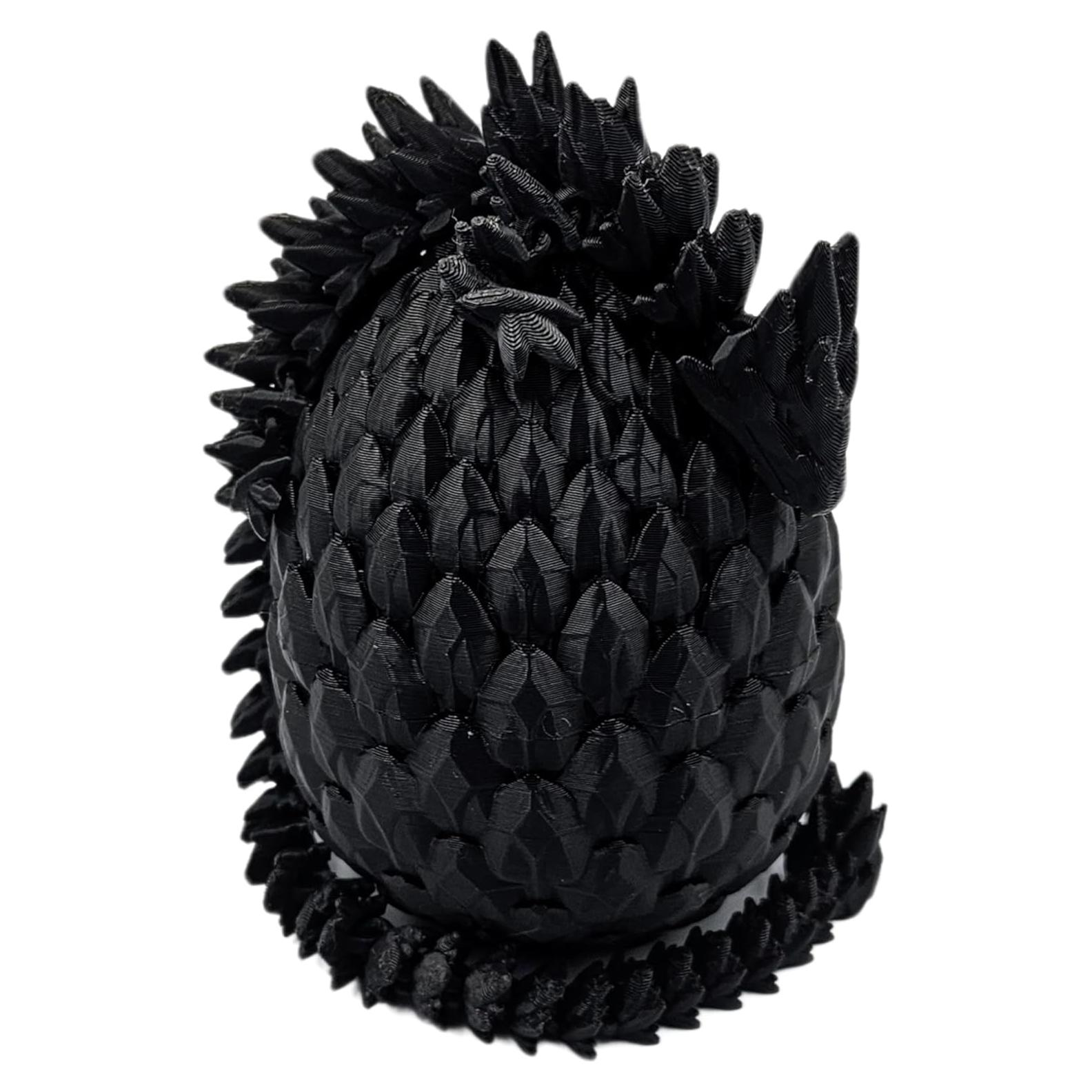 Huevo de Dragón Sorpresa 3D - Dragón Articulado Negro