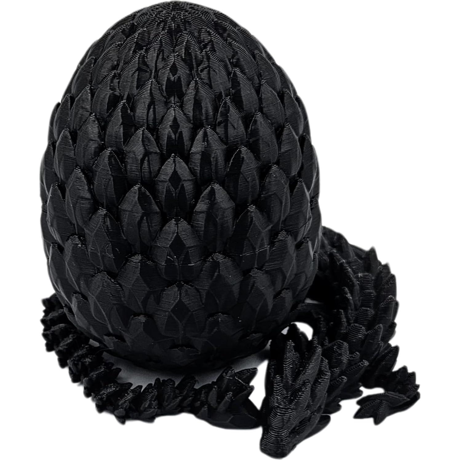 Huevo de Dragón Sorpresa 3D - Dragón Articulado Negro