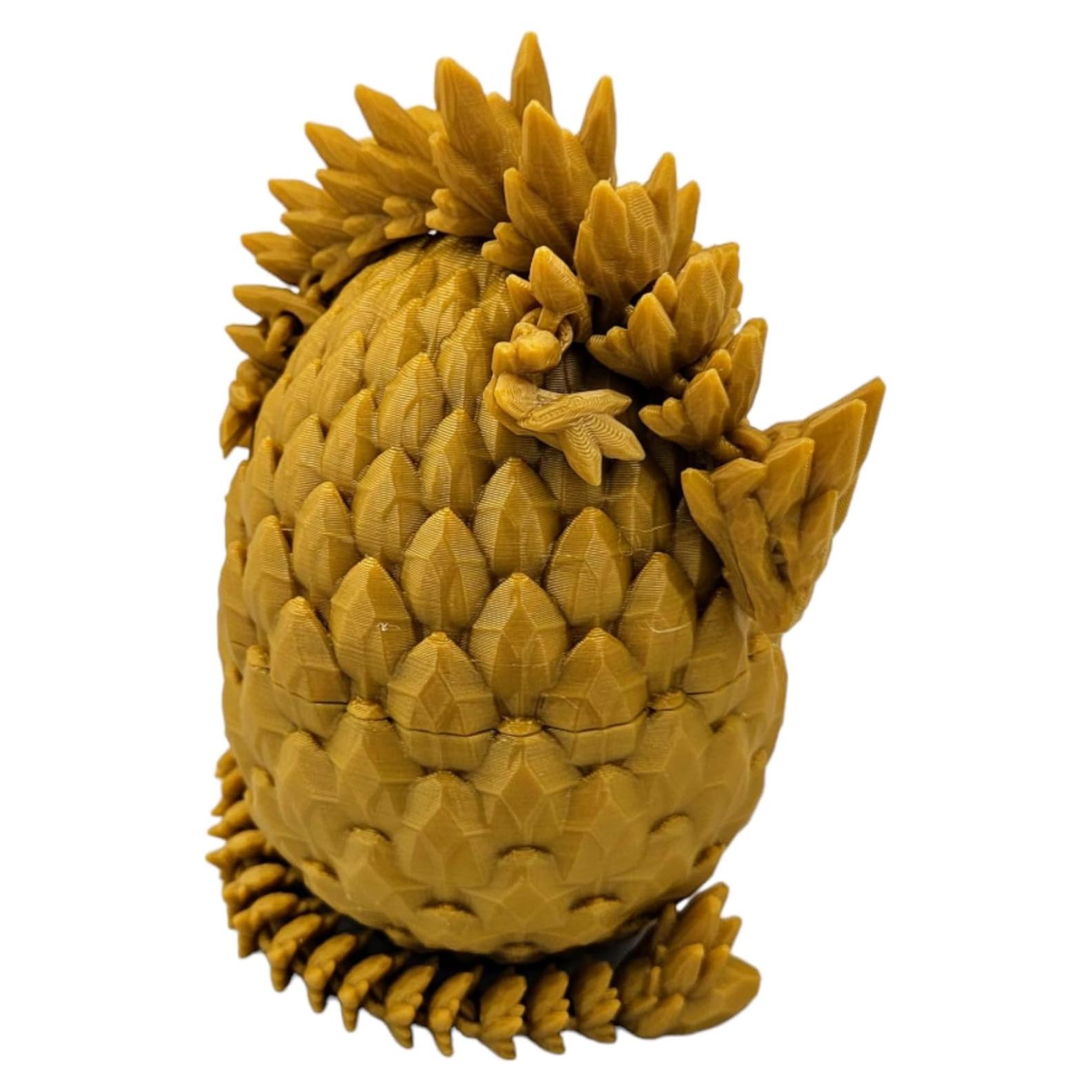 Huevo de Dragón Sorpresa 3D - Dragón Articulado Oro