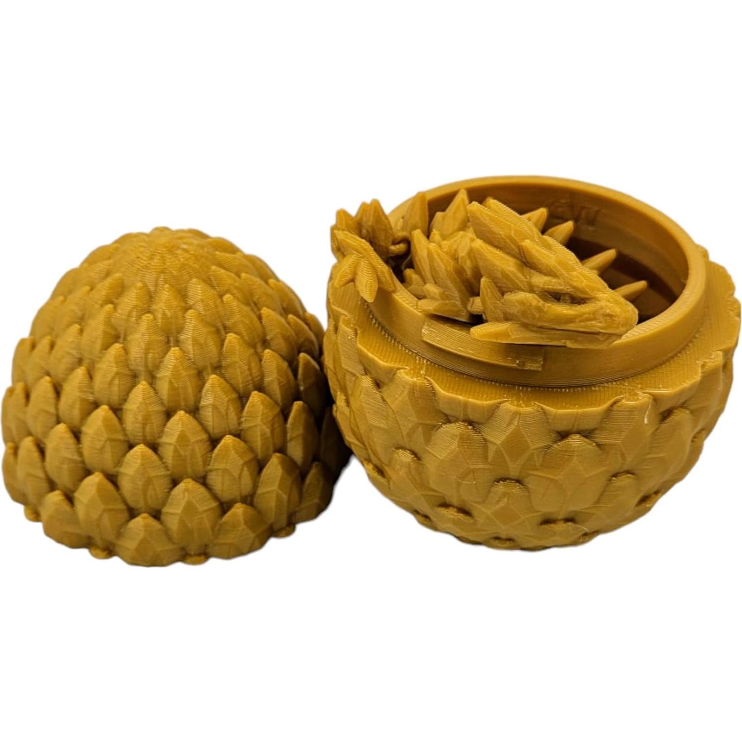 Huevo de Dragón Sorpresa 3D - Dragón Articulado Oro