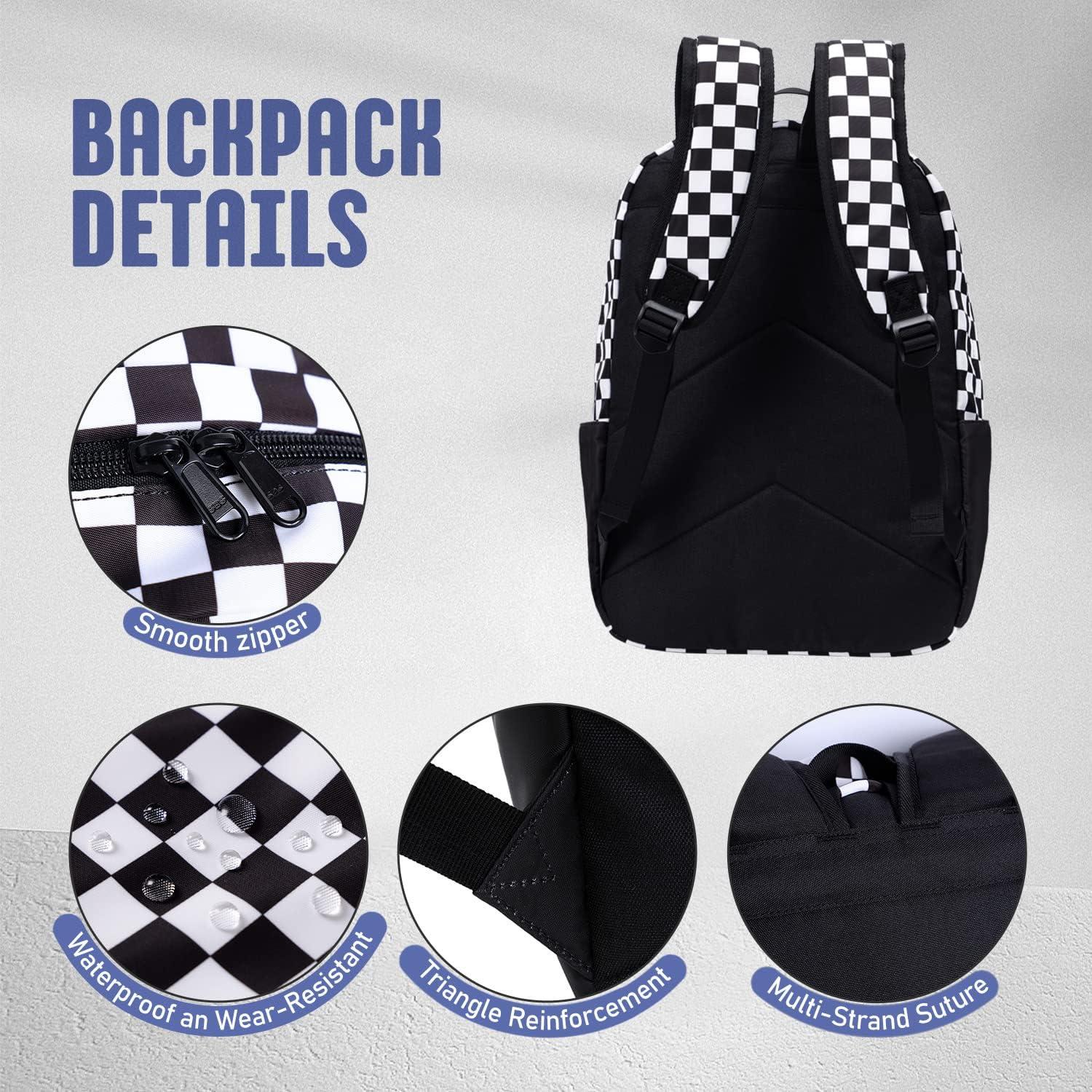 Mochila Escolar UREYMX Impermeable 43x30x14 cm Negra