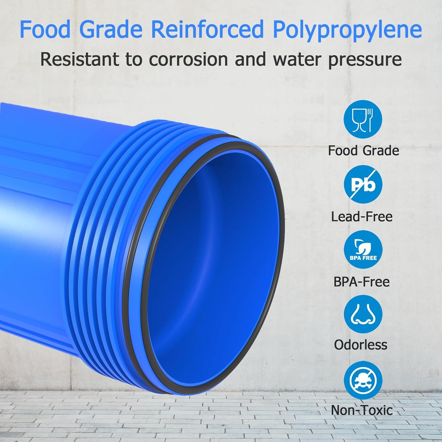 Filtro de Agua MewMore WHB10 para Casa, 10"x4.5", 75.71 L/min