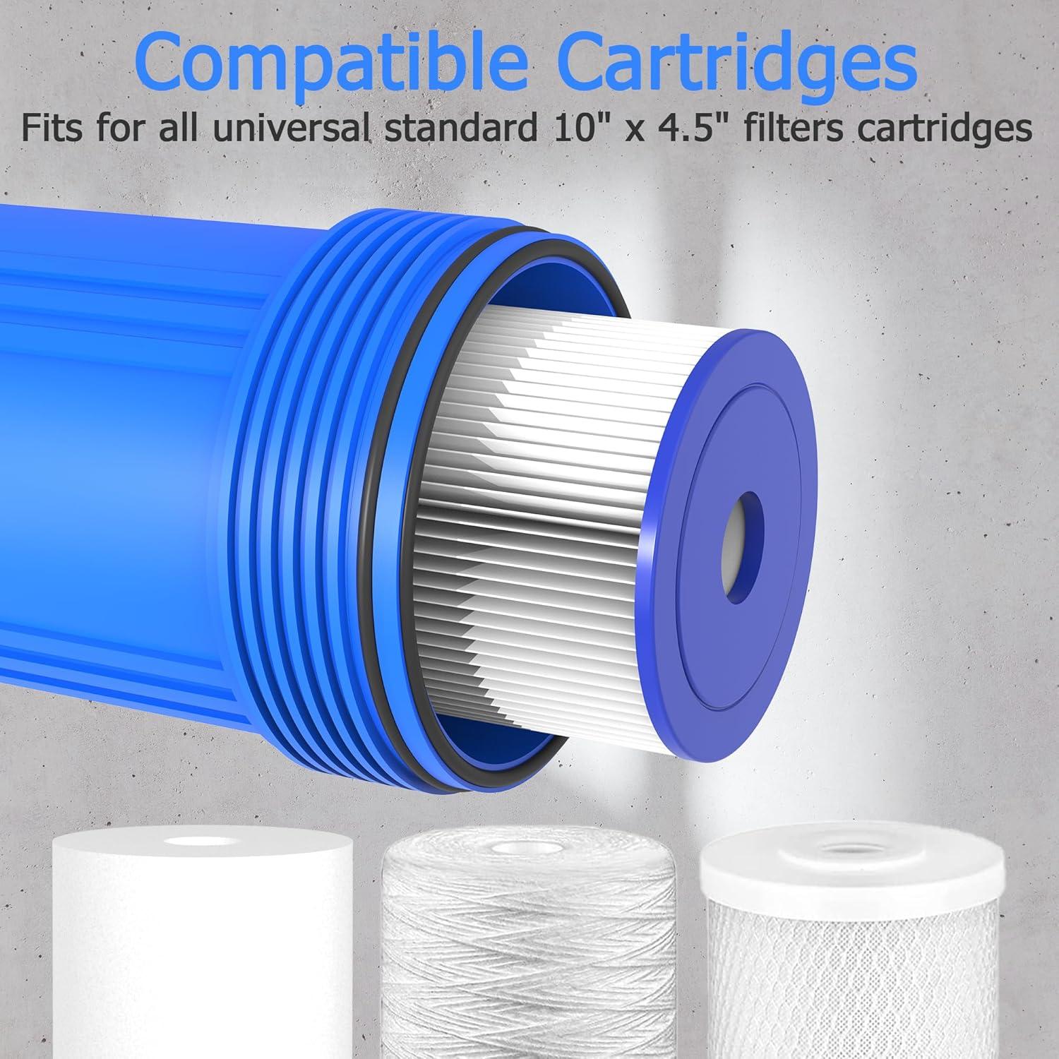 Filtro de Agua MewMore WHB10 para Casa, 10"x4.5", 75.71 L/min