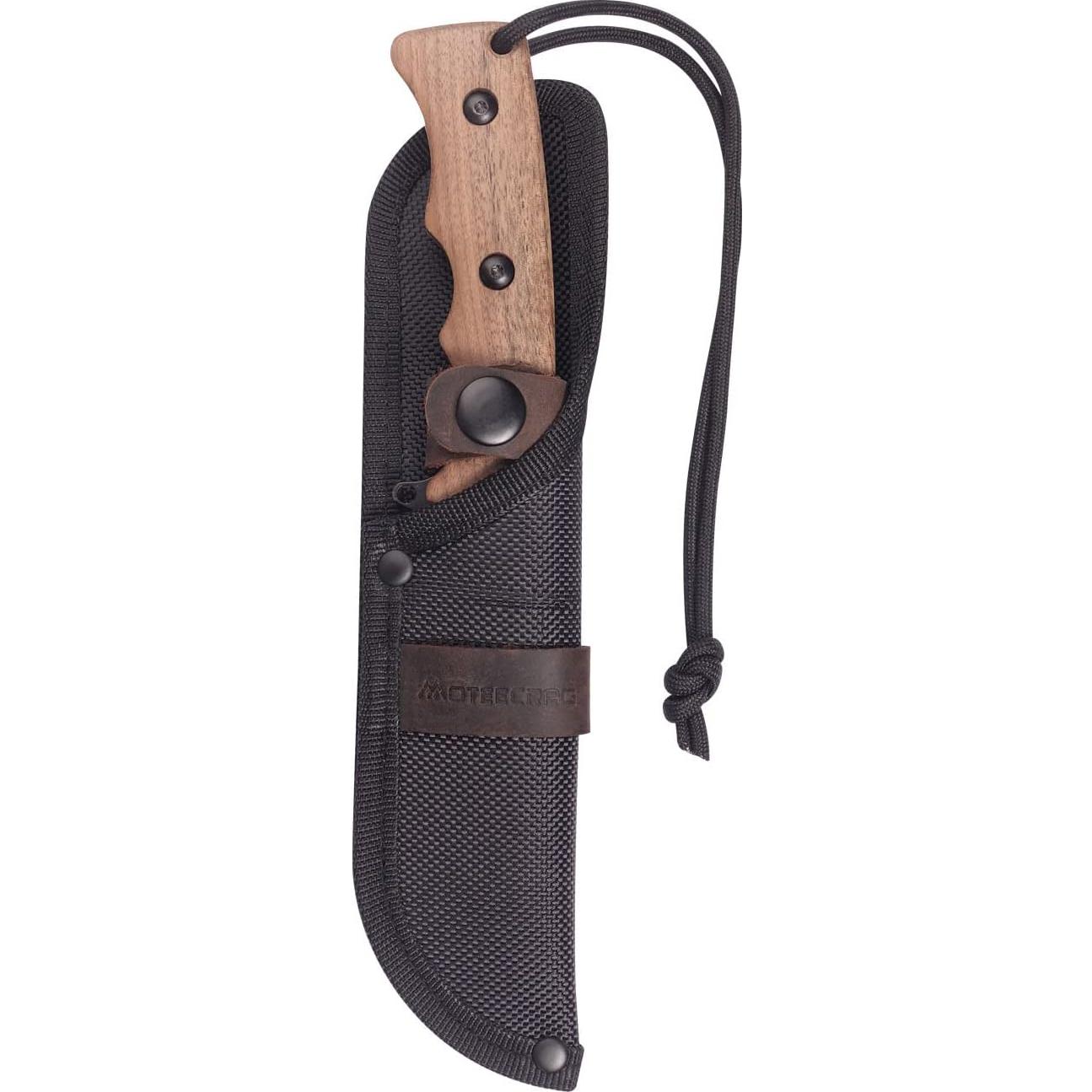 Cuchillo de hoja fija MOTEECRAG 20cm acero inoxidable con funda