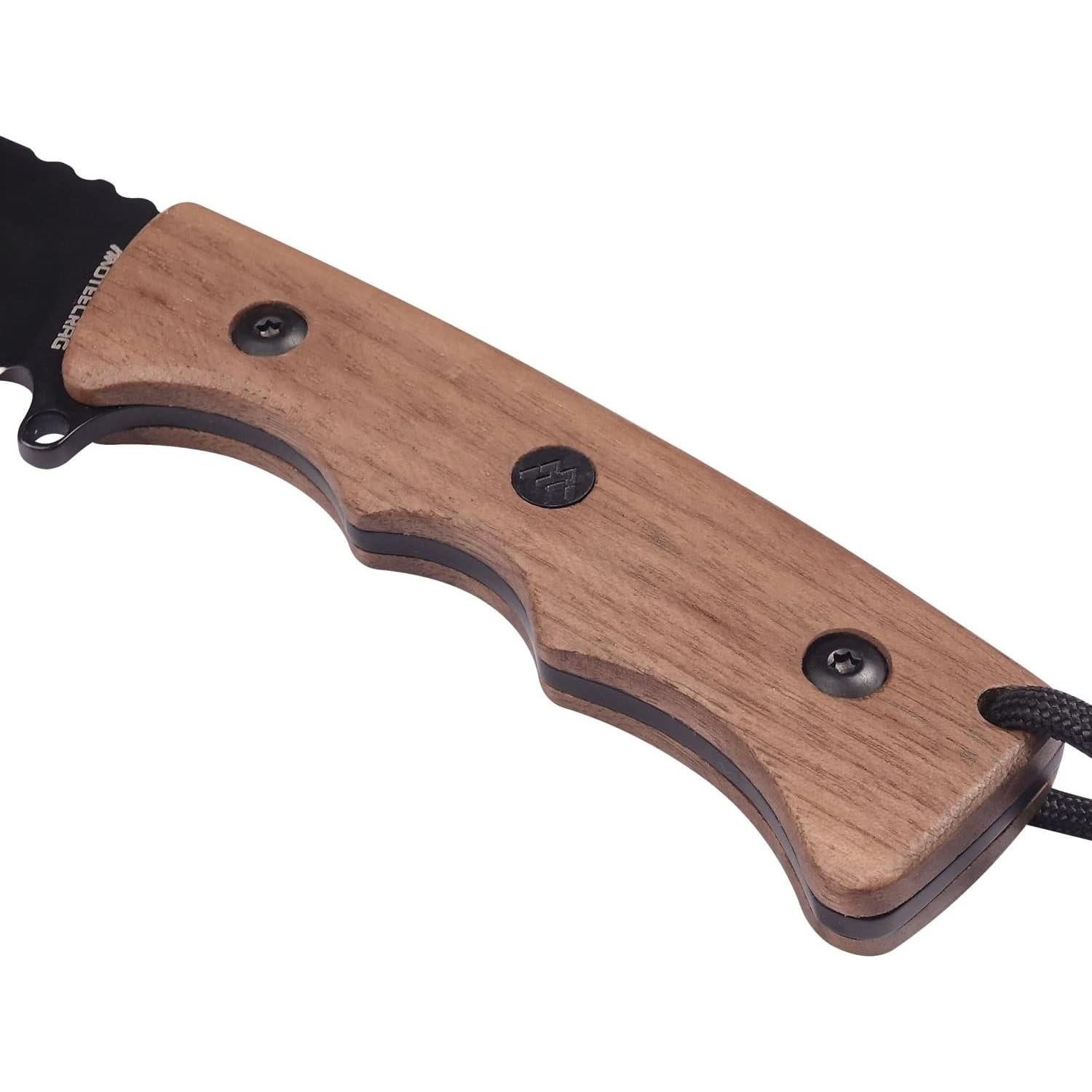 Cuchillo de hoja fija MOTEECRAG 20cm acero inoxidable con funda