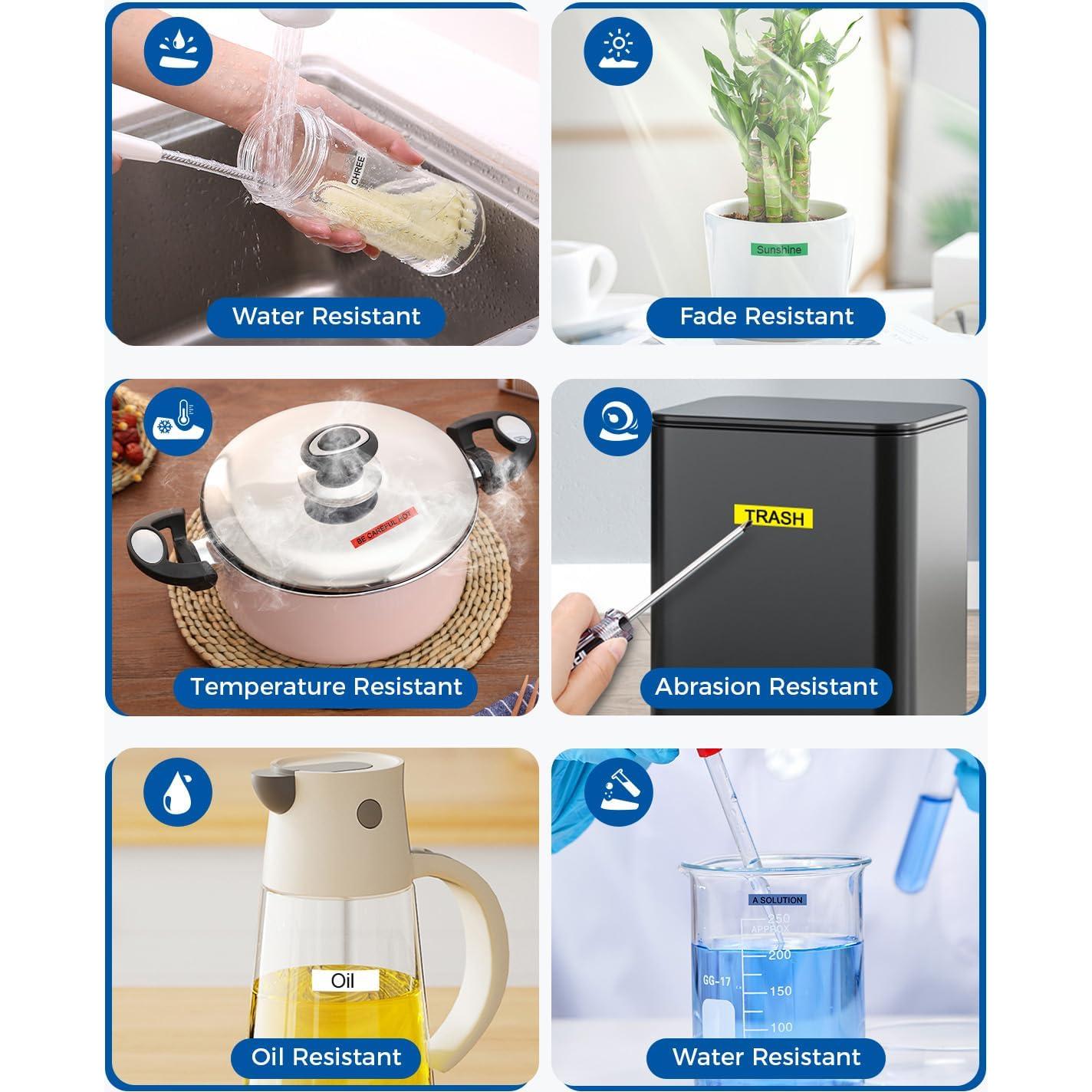 Paquete de 6 cintas TZe 24mm Unismar para Brother P Touch