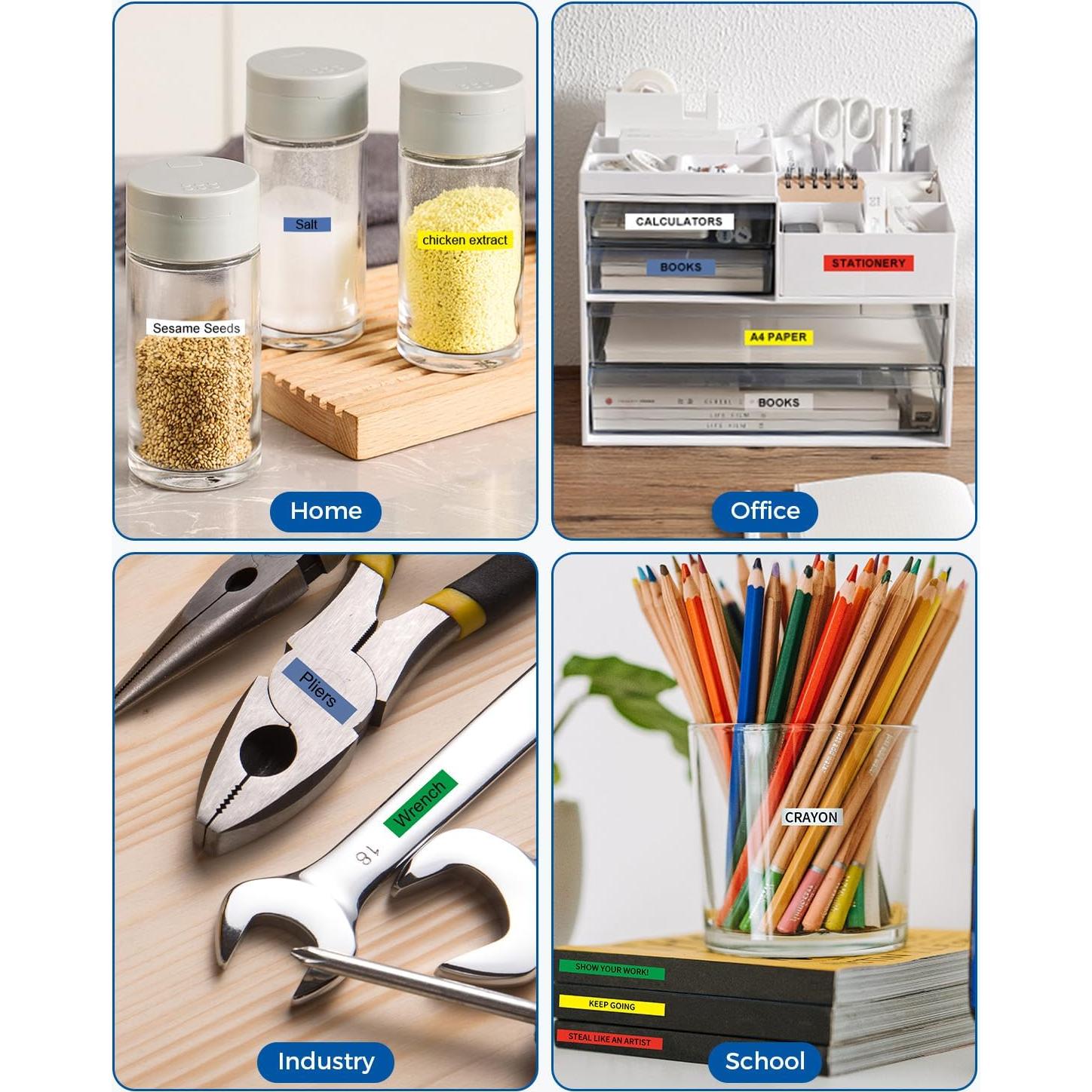 Paquete de 6 cintas TZe 24mm Unismar para Brother P Touch