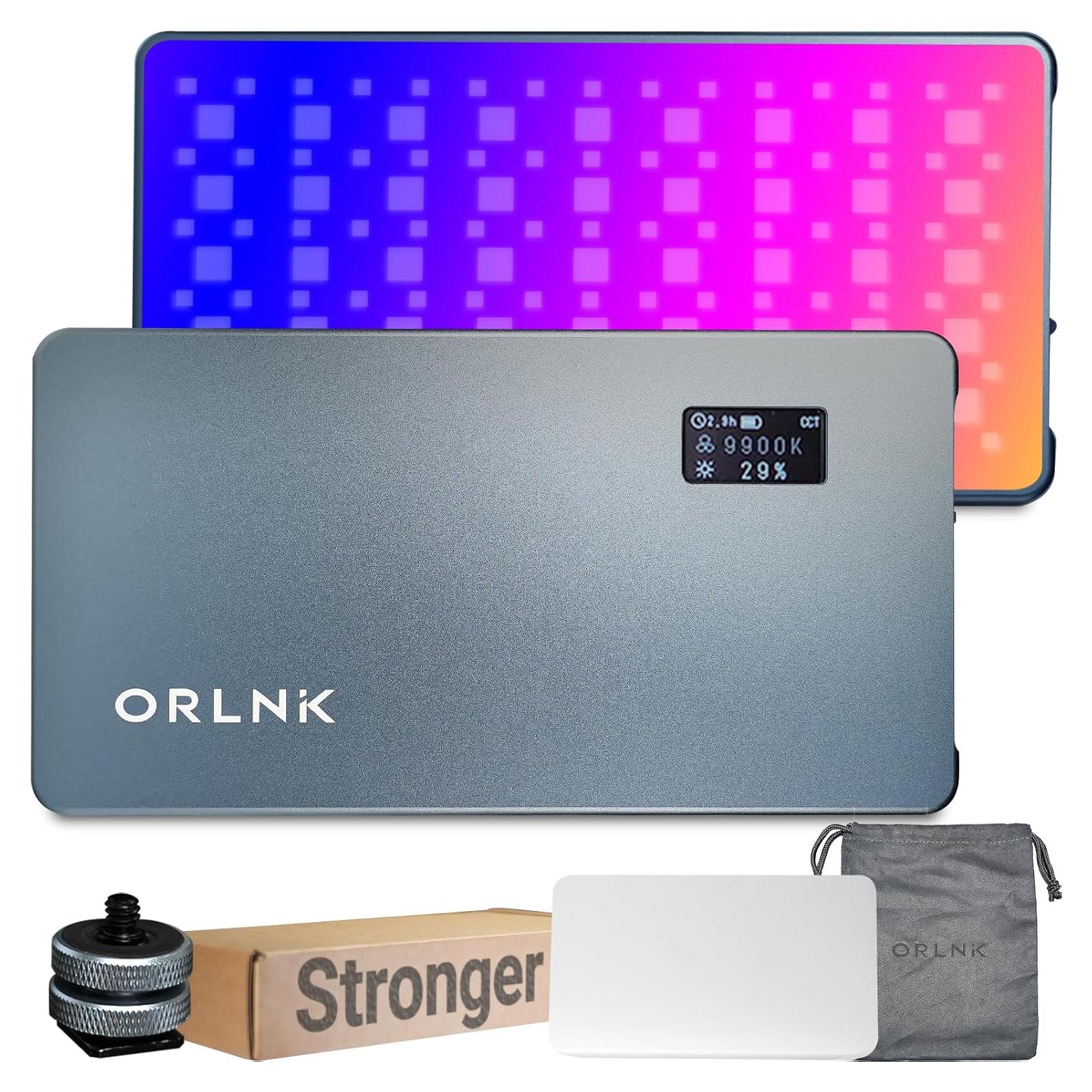 Luz de Video RGB Portátil ORLN'K 6.5" Aluminio 4000mAh