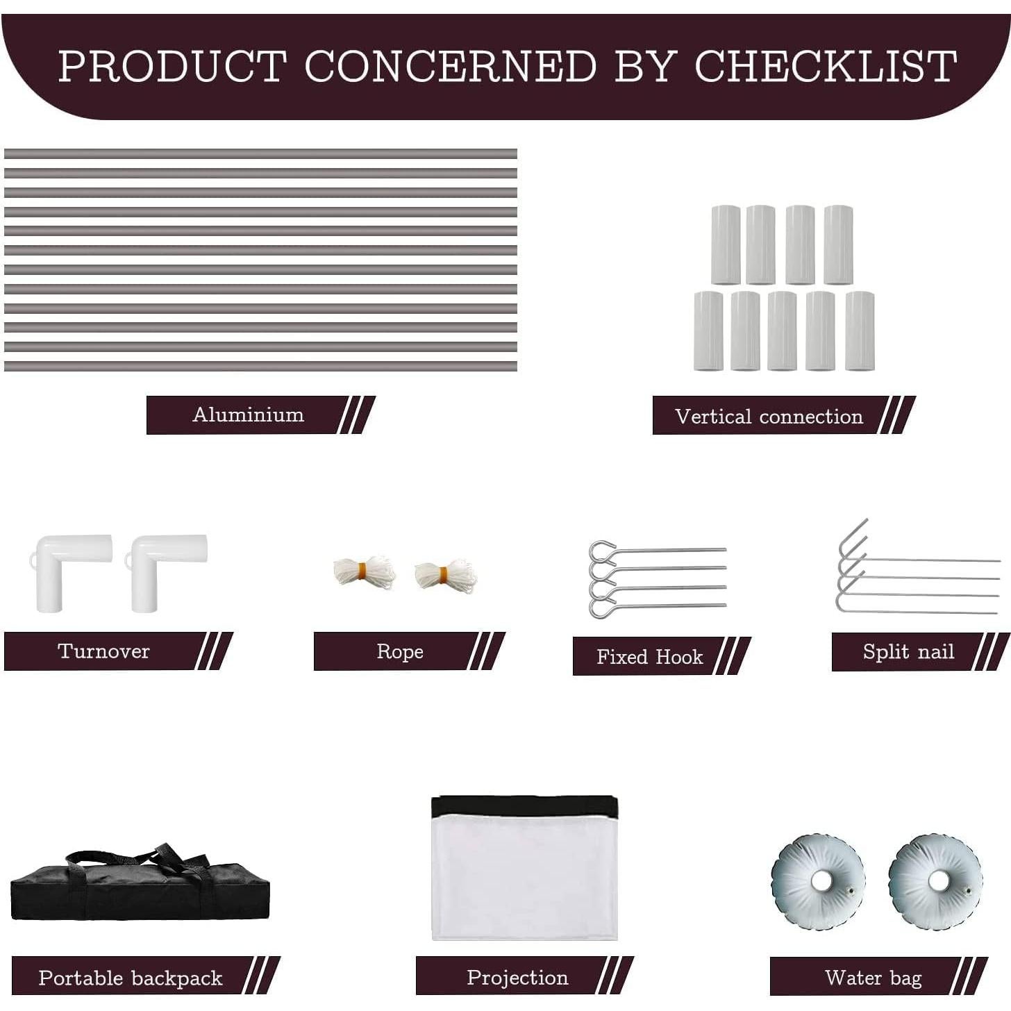 Pantalla de Proyector HOIN 80" Plegable 4K HD para Exterior