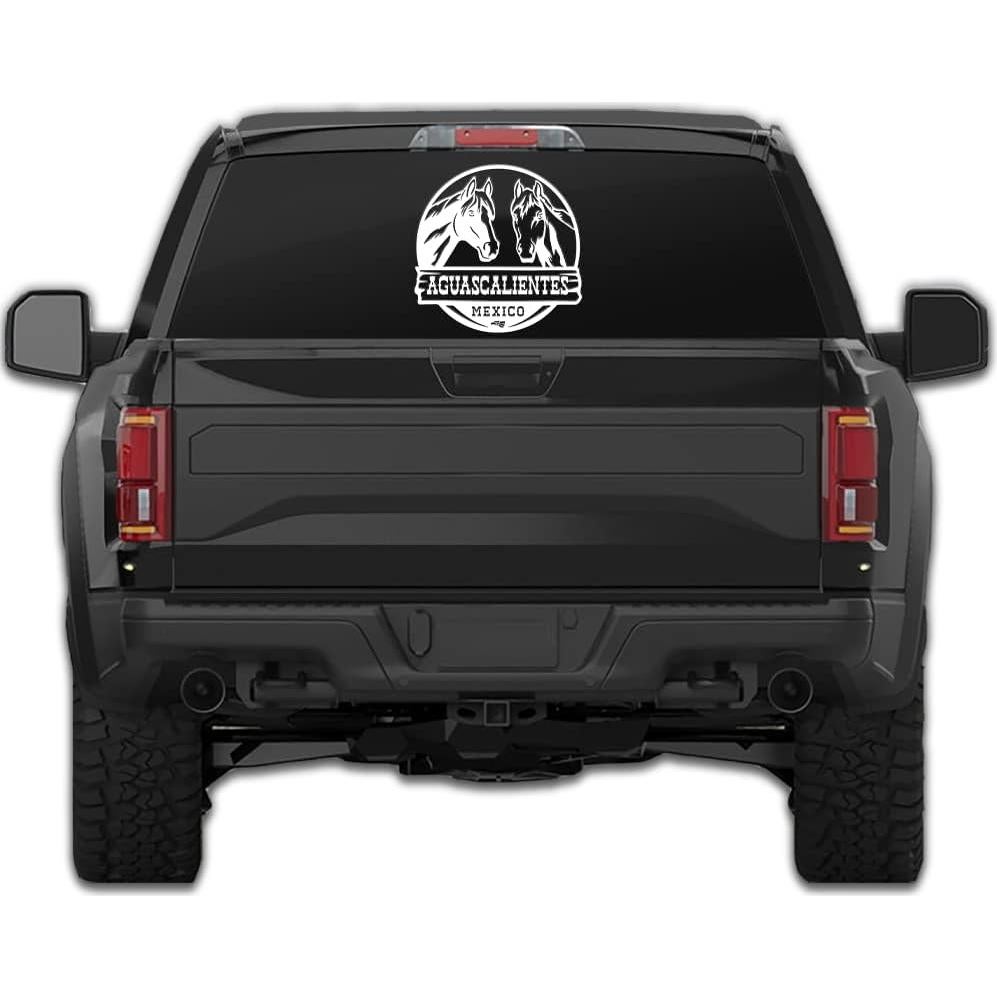 Calcomanía Aguascalientes para Trocas - Diseño Ranchero con Caballos