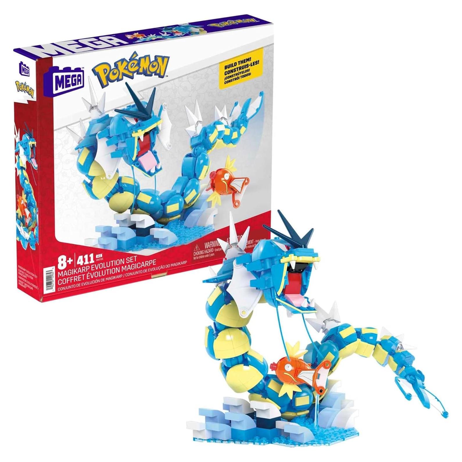 Set de Construcción MEGA Pokémon Magikarp y Gyarados 411 Piezas