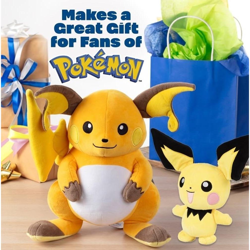 Set de Peluches Pokémon Pichu Pikachu Raichu 3 Pack