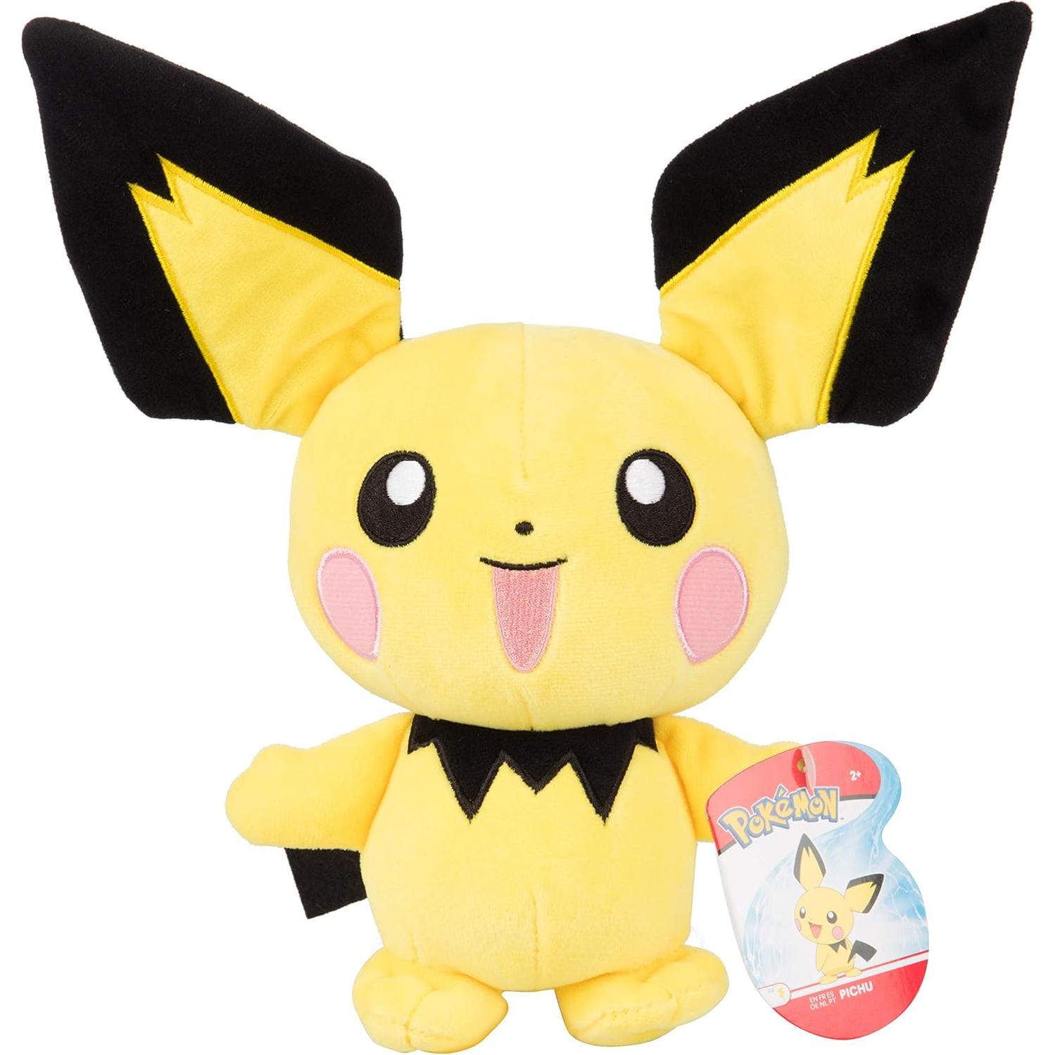 Peluche Pikachu 30 cm y Pichu 20 cm - Set Evolución