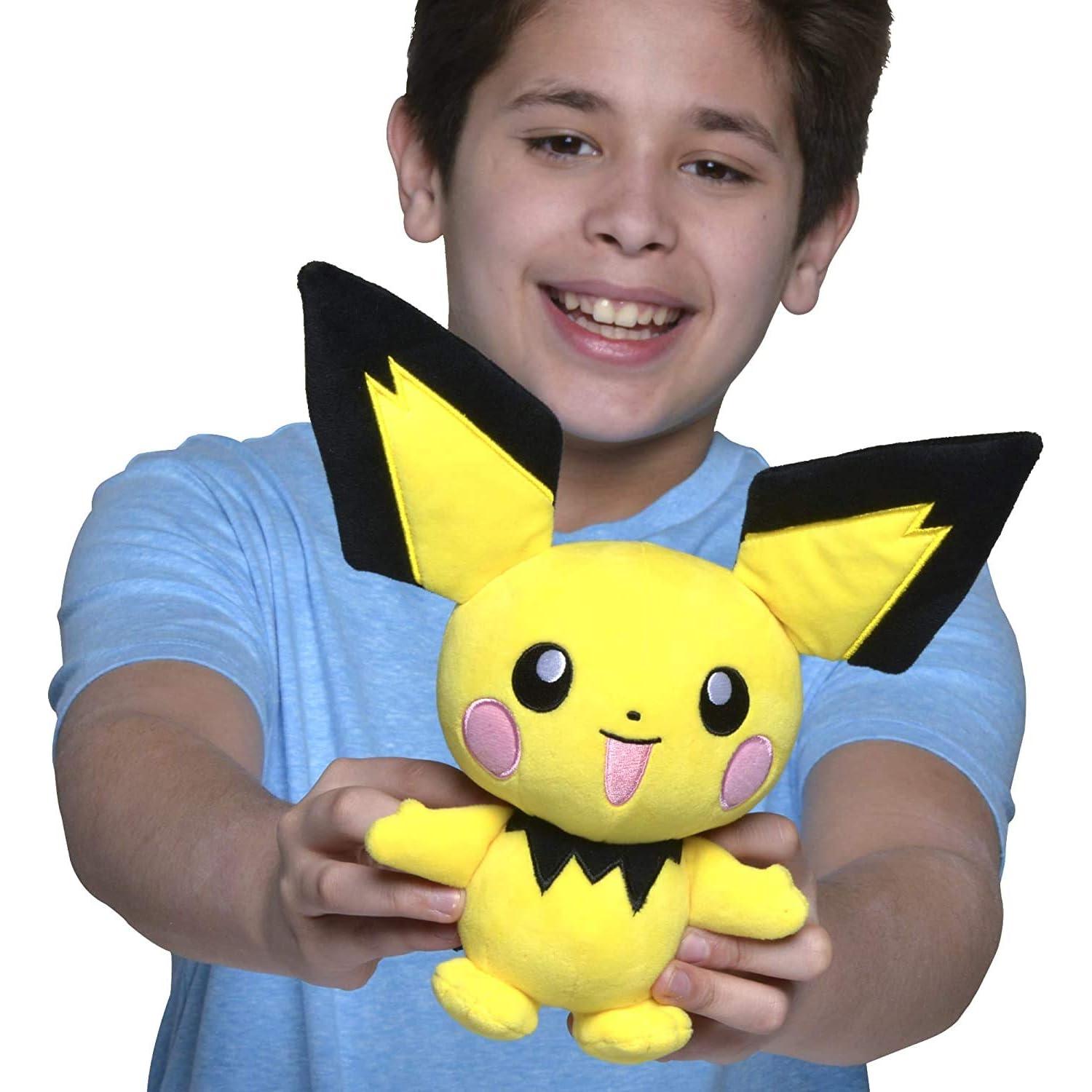 Peluche Pikachu 30 cm y Pichu 20 cm - Set Evolución