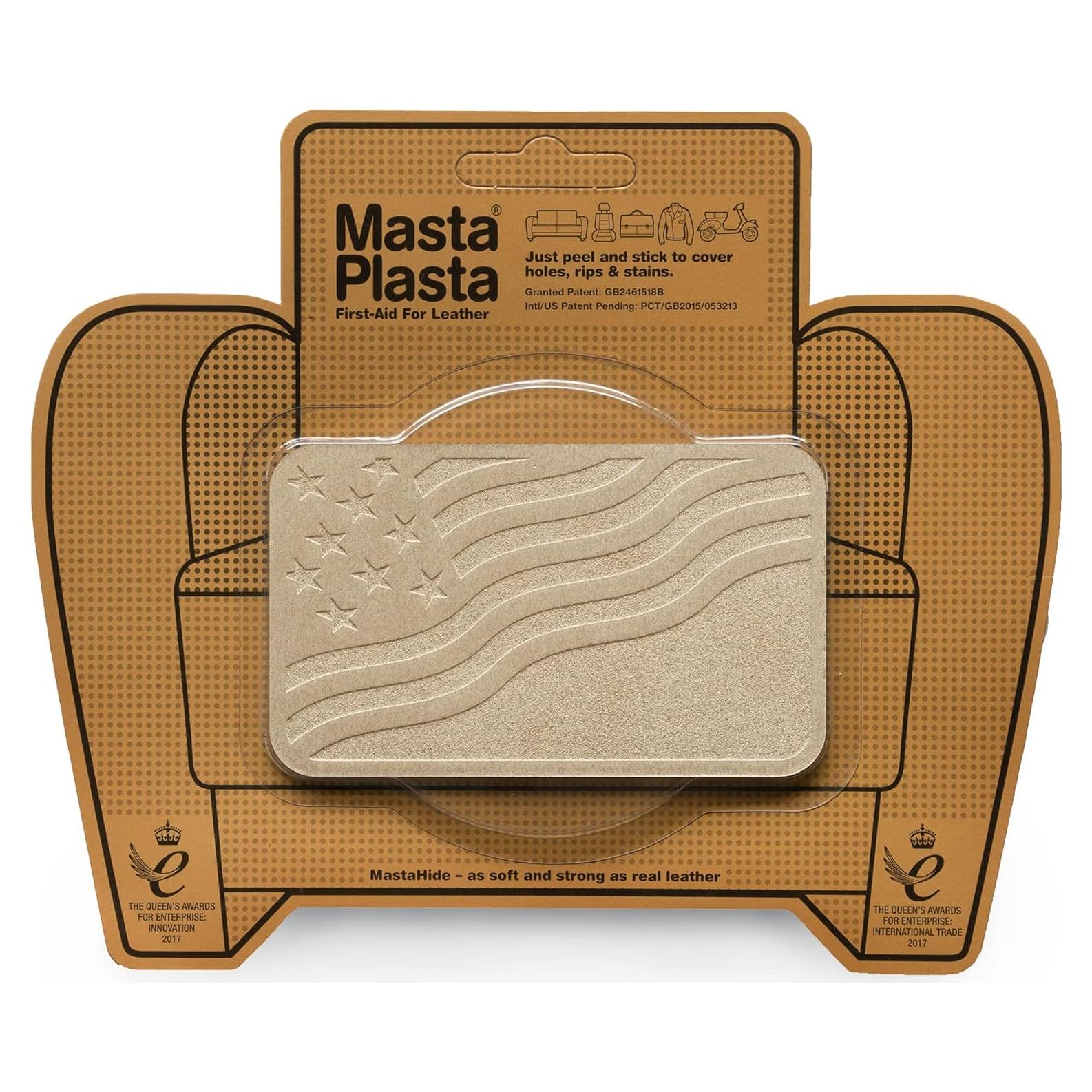 Parche de Reparación MastaPlasta Suede Beige 10x6cm Autoadhesivo