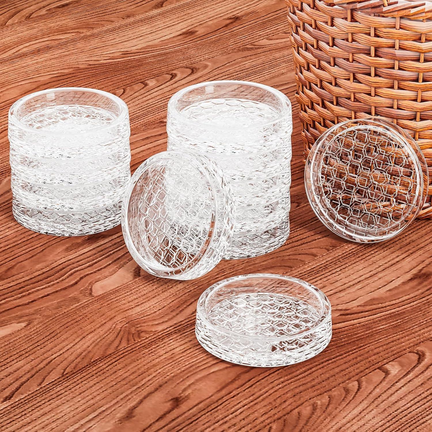 Copas de Goma Redondas GAGUIUP 12 PCS 3.81 cm Transparentes