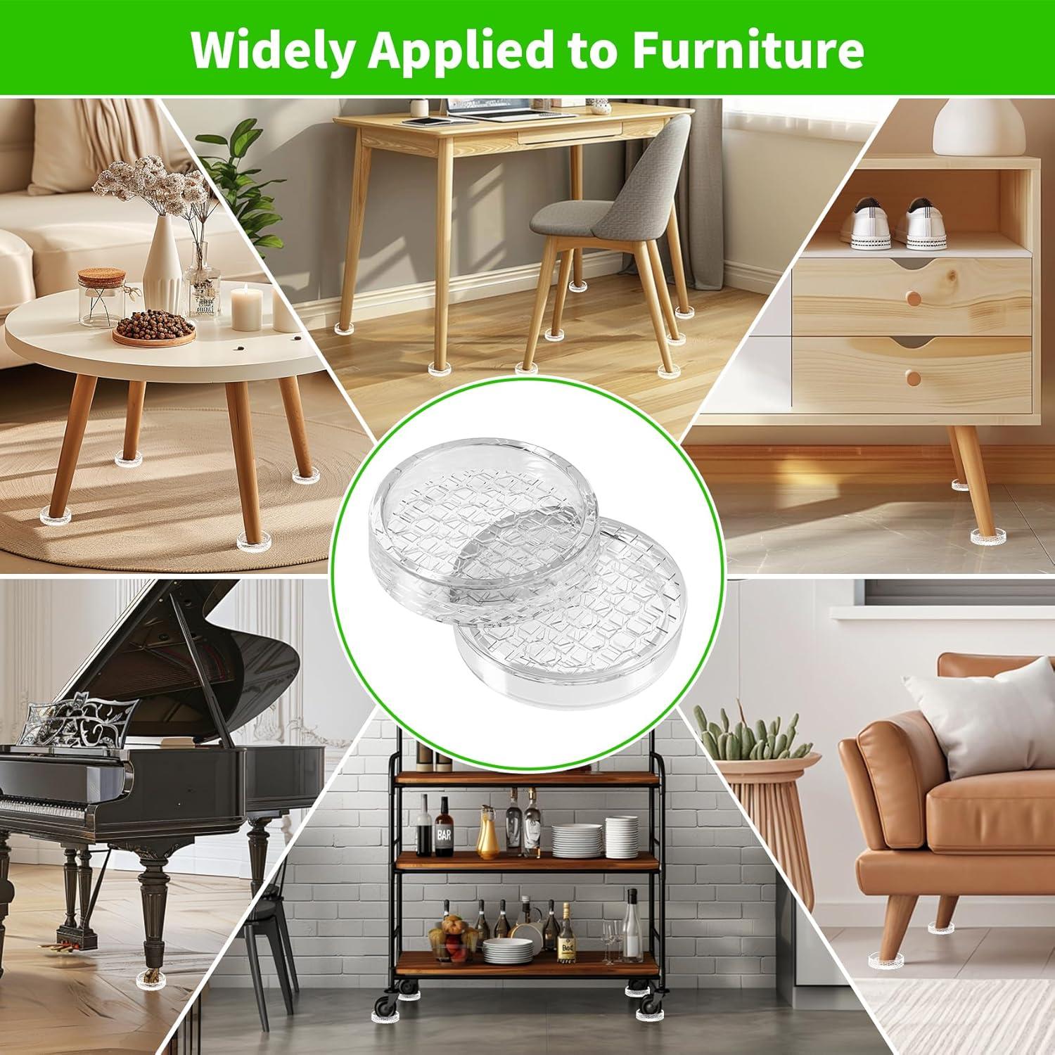 Copas de Goma Redondas GAGUIUP 12 PCS 3.81 cm Transparentes