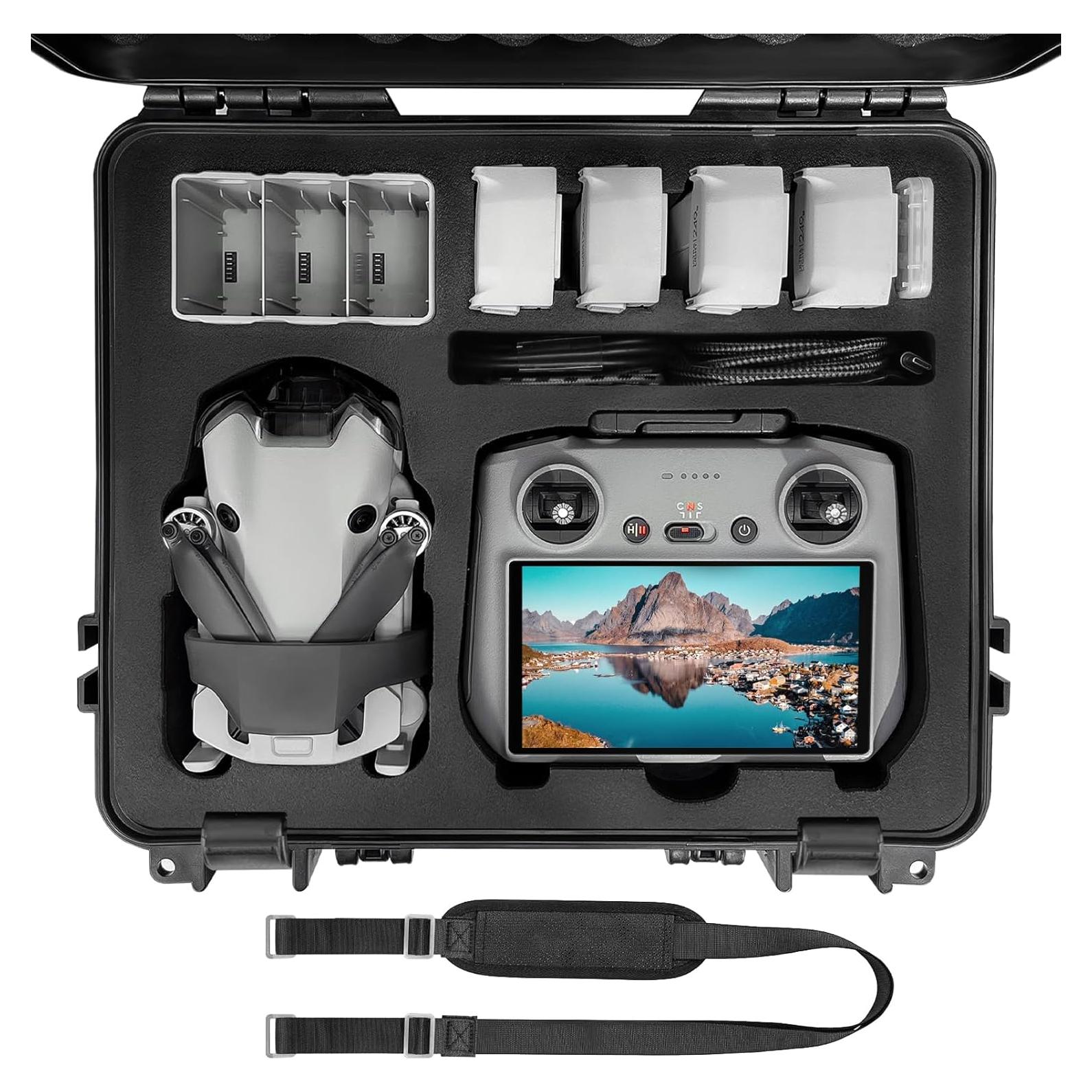 Funda Dura Impermeable FPVtosky para DJI Mini 4 Pro/3 Pro - Negro