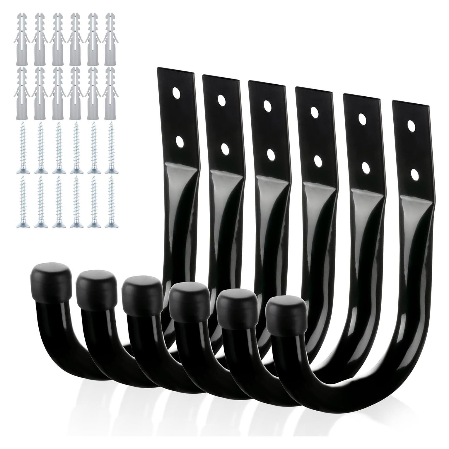 Ganchos de Pared KURUI Alta Resistencia 6 Piezas 31.75 kg