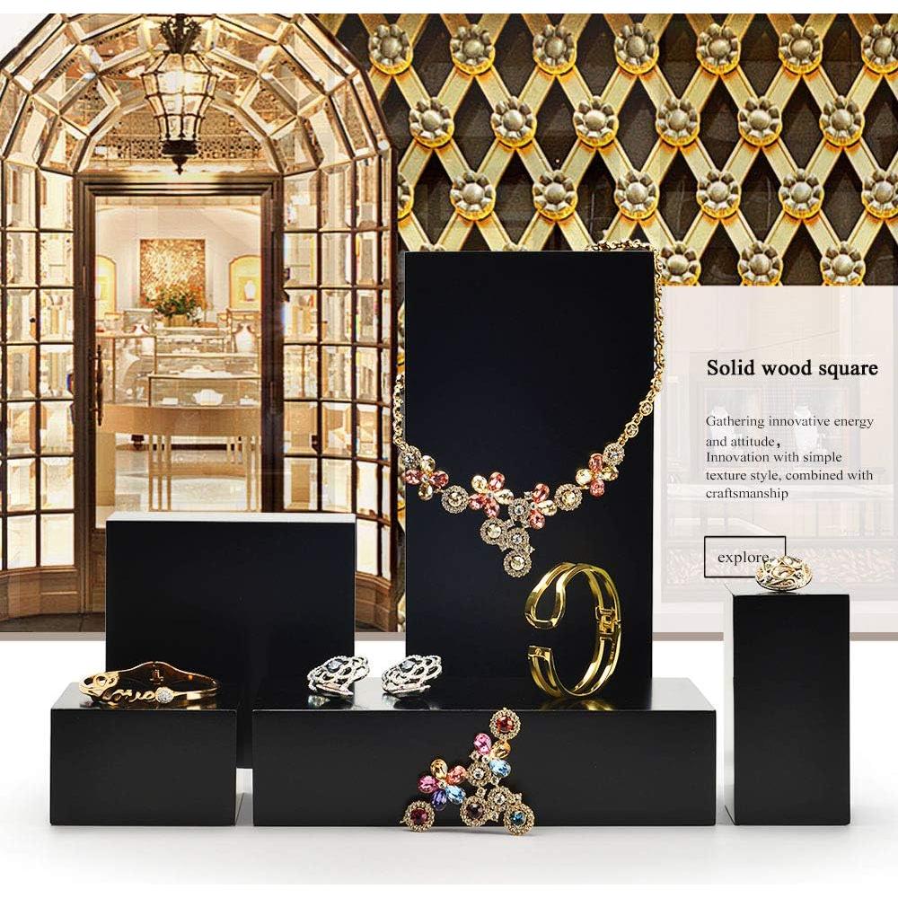 Soporte de exhibición de joyería Oirlv madera minimalista 5x10cm