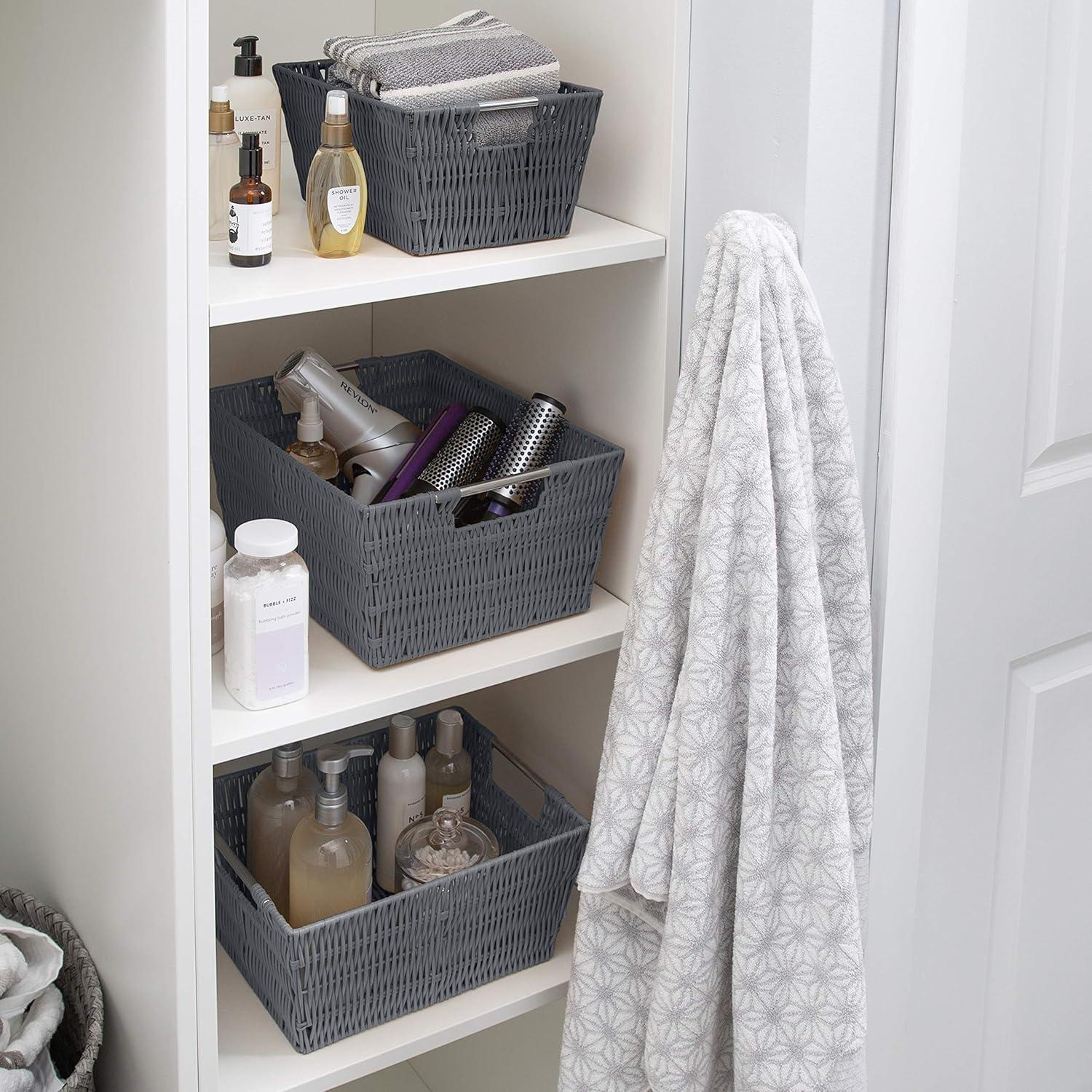 Conjunto de 3 Cestas de Ratan Simplify - Almacenamiento Multiusos