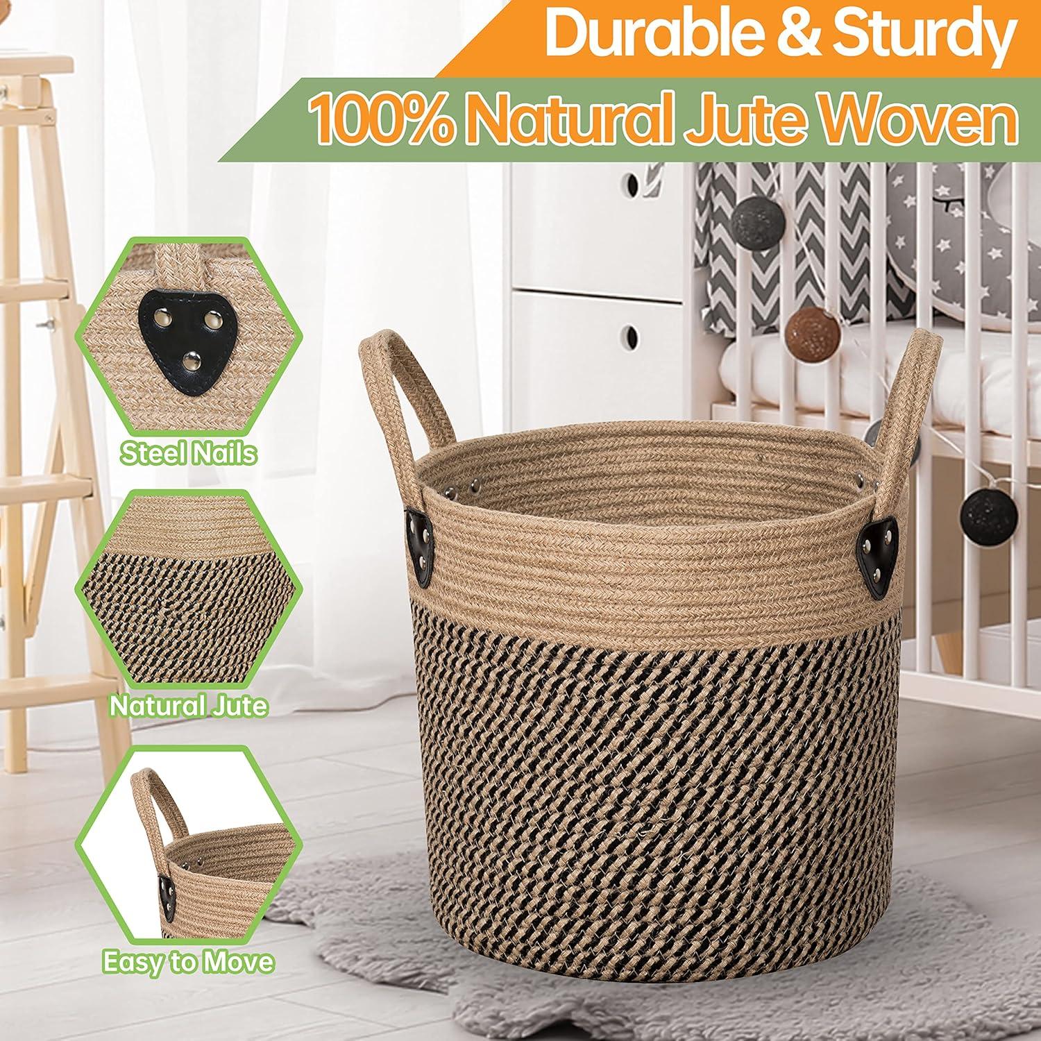 Cesta de Yute Natural ZOES HOMEWARE 25.4cm Multiusos
