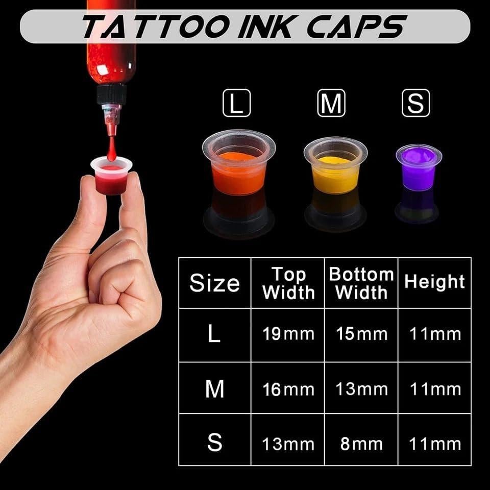 Kit de 300 Capsulas de Tinta para Tatuajes Yuelong Mixtas