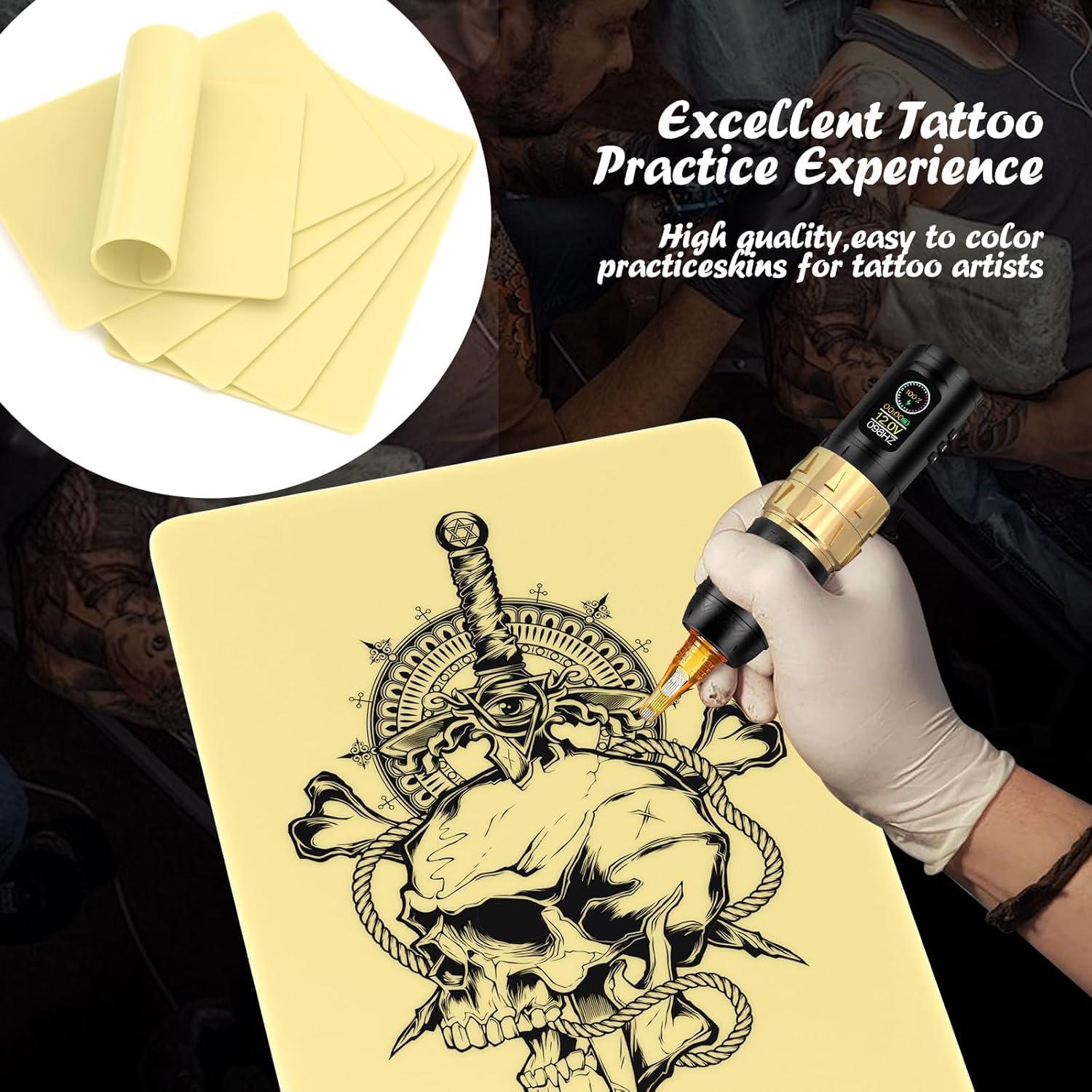 6 Piezas Pieles Falsas para Tatuar TAIDU 30.48x20.32 cm